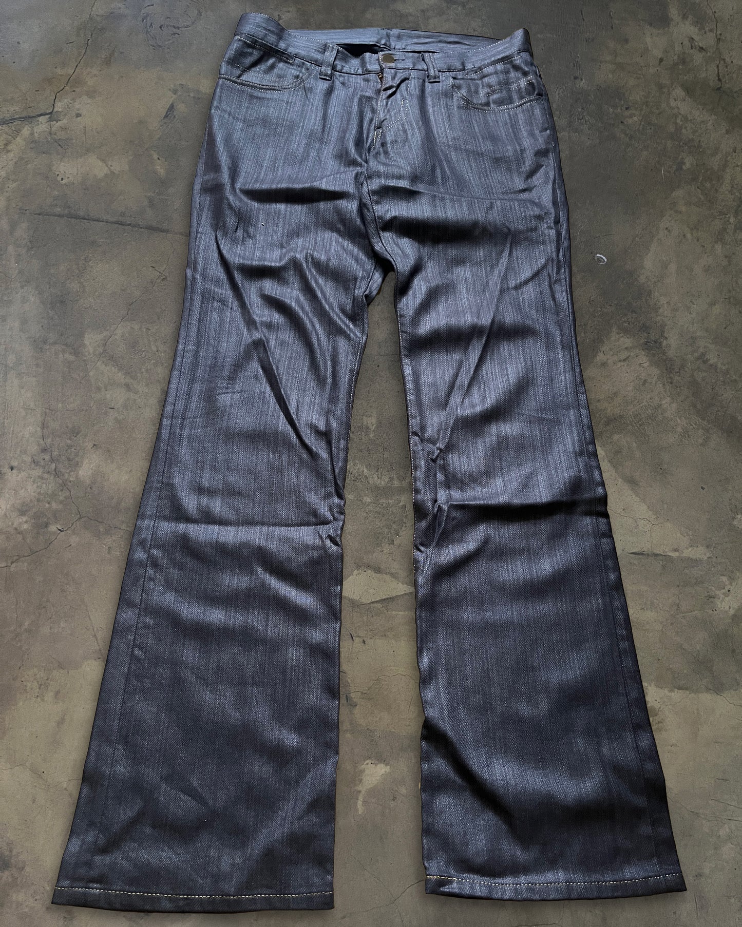 TORNADO MART BLACK WAXED DENIM