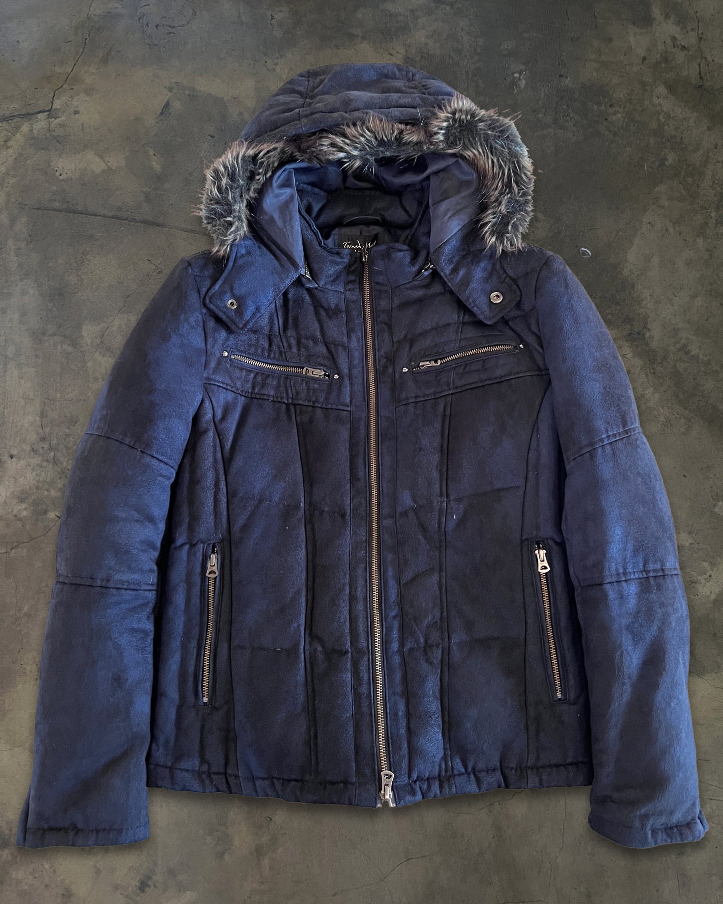 TORNADO MART MICRO SUEDE LEATHER DOWN JACKET