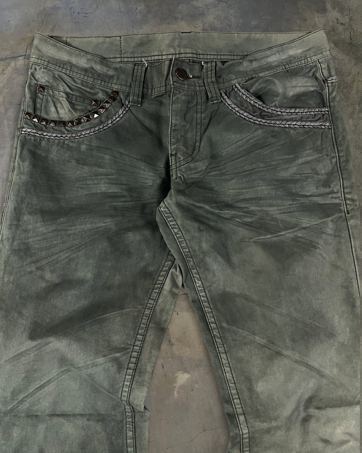 TORNADO MART STUDDED ASH WASH PANTS ★★★