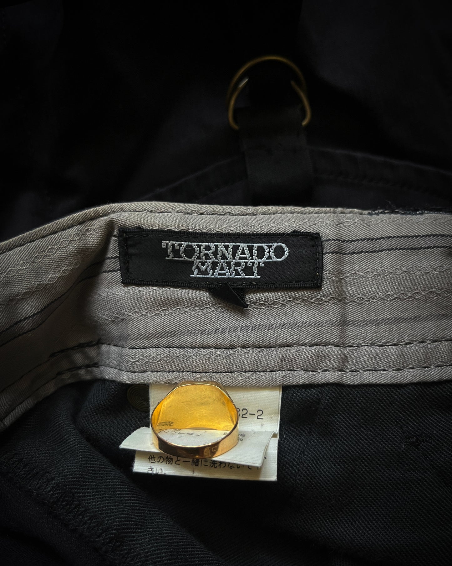 TORNADO MART TRIBAL EMBROIDERED BLACK CARGO