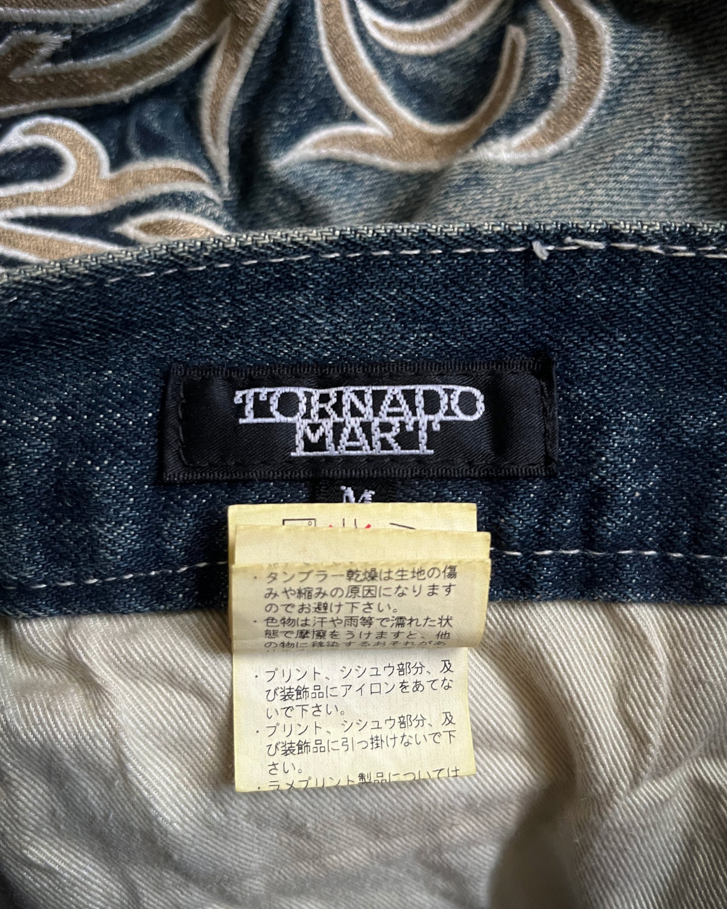 TORNADO MART TRIBAL EMBROIDERY DENIM