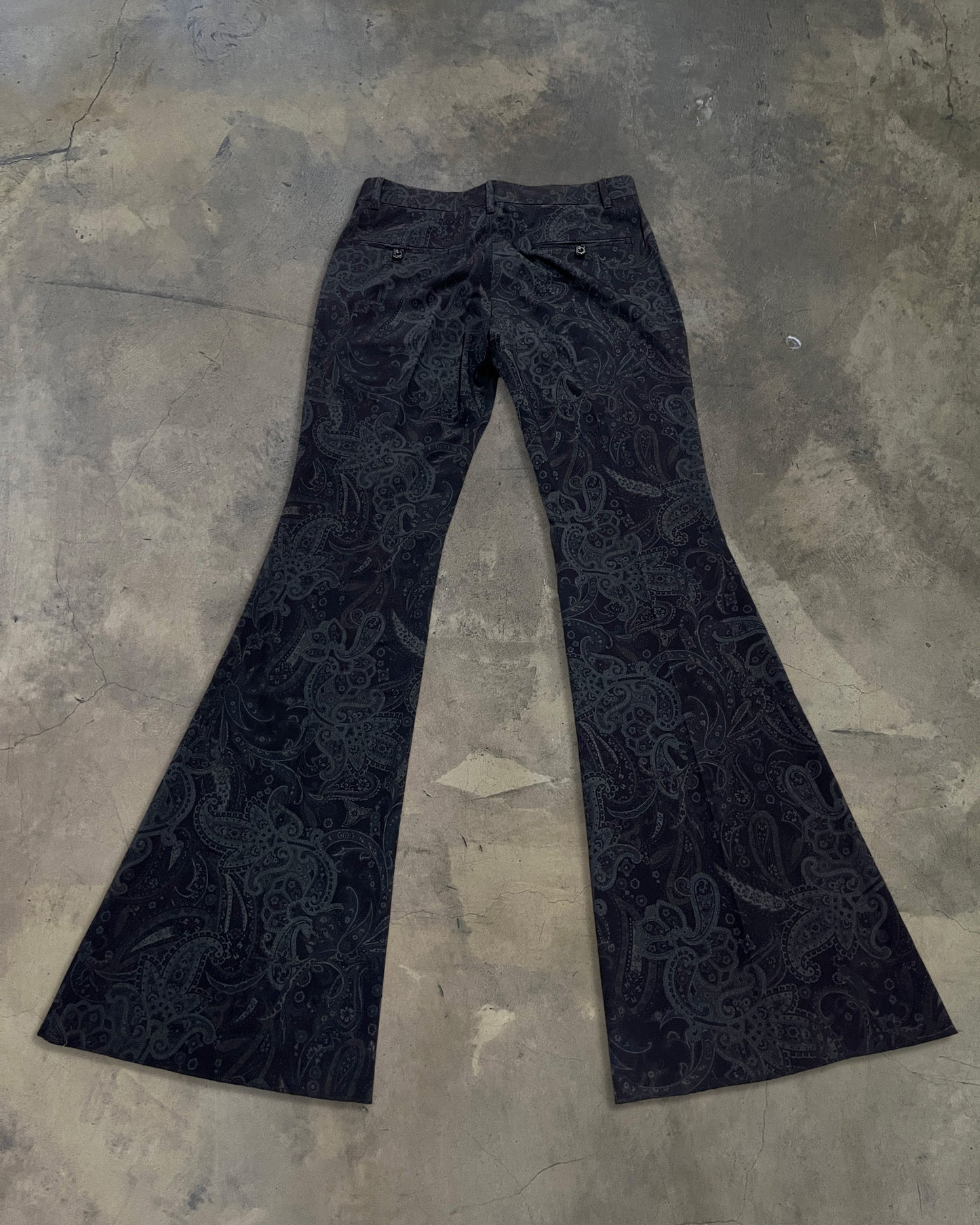 TORNADO MART BELL BOTTOM PAISLEY SLACKS