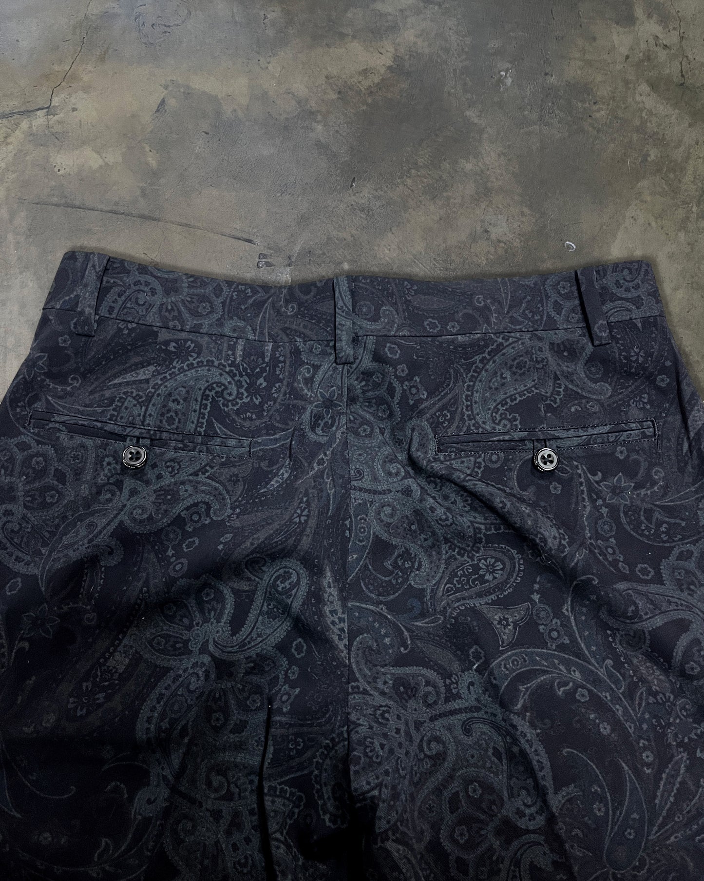 TORNADO MART BELL BOTTOM PAISLEY SLACKS