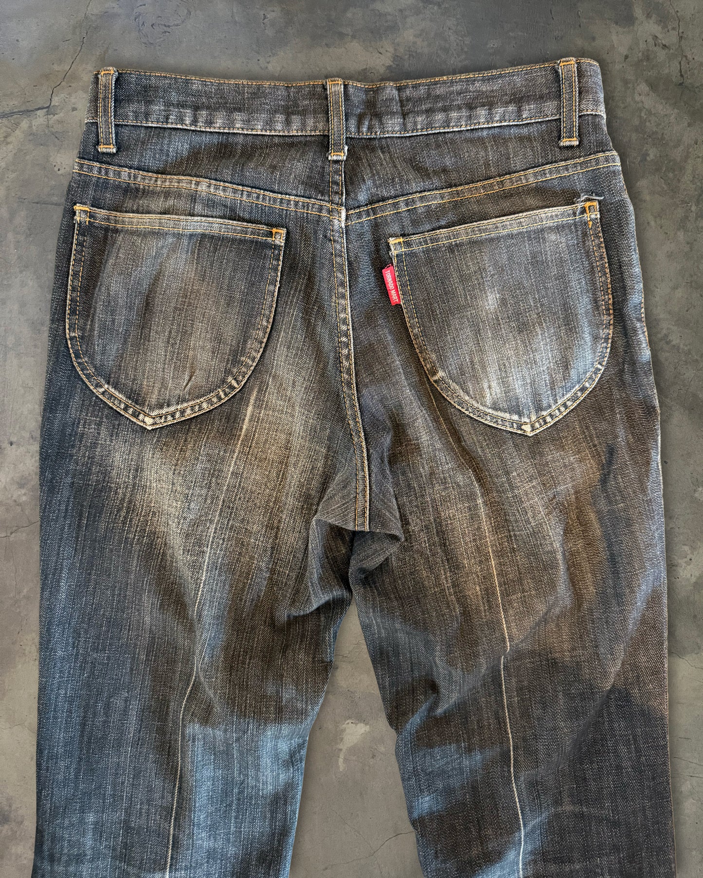 TORNADO MART FADED FLARED JEANS