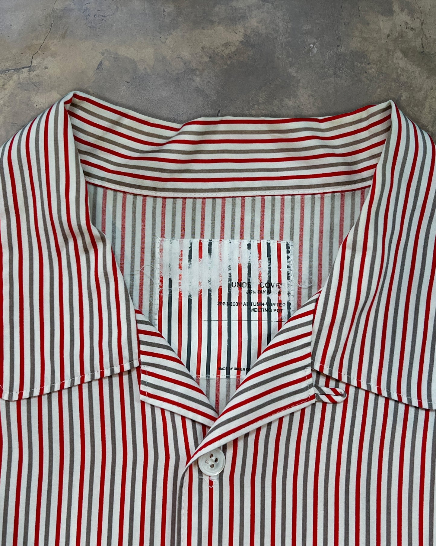 UNDERCOVER AW2000 "MELTING POT" DESTROY ALL SYSTEMS BUTTON UP
