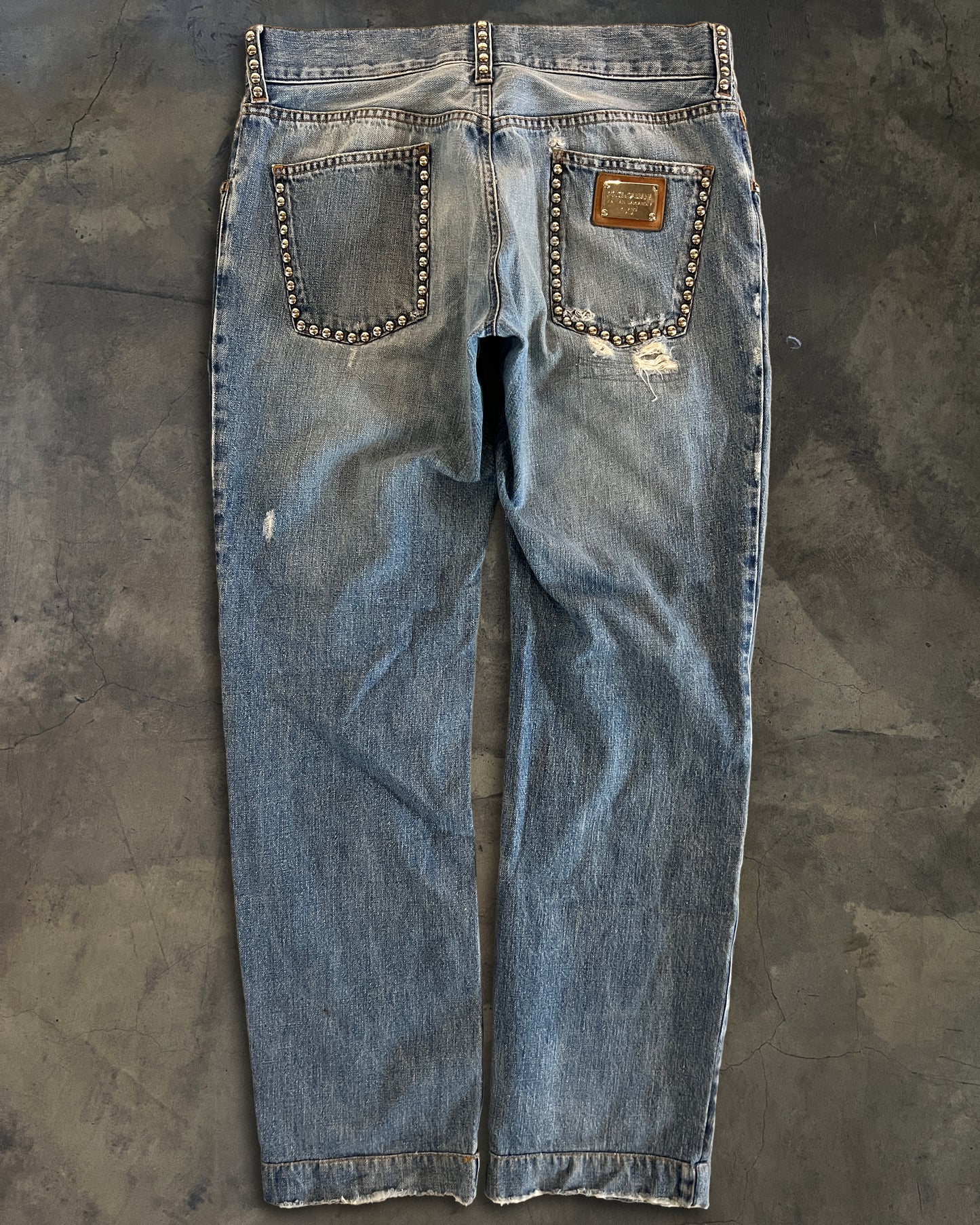DOLCE GABBANA 2000'S STUDDED JEANS