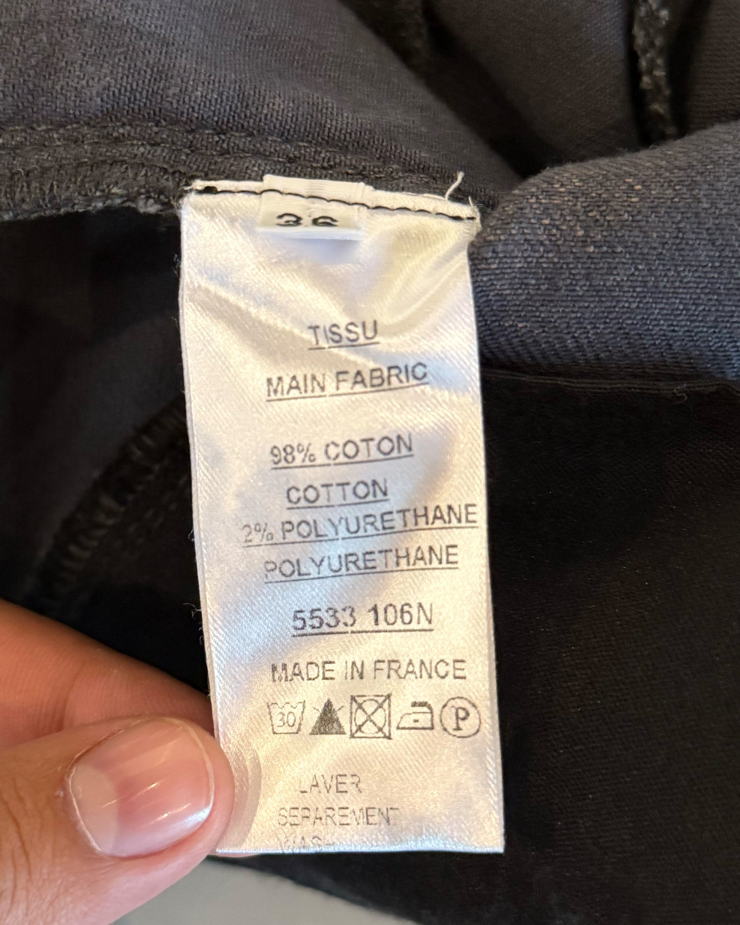 BALMAIN FADED BIKER DENIM