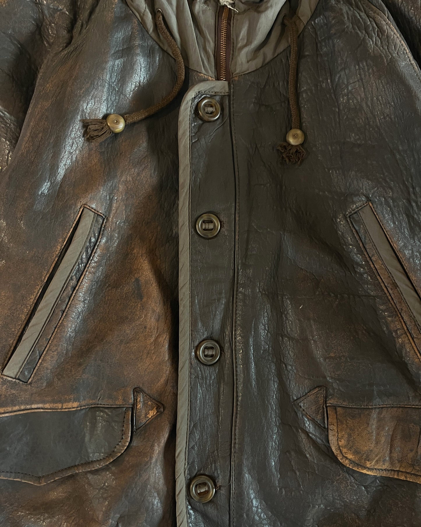 80'S BONEVILLE LEATHER BOMBER BY MASSIMO OSTI
