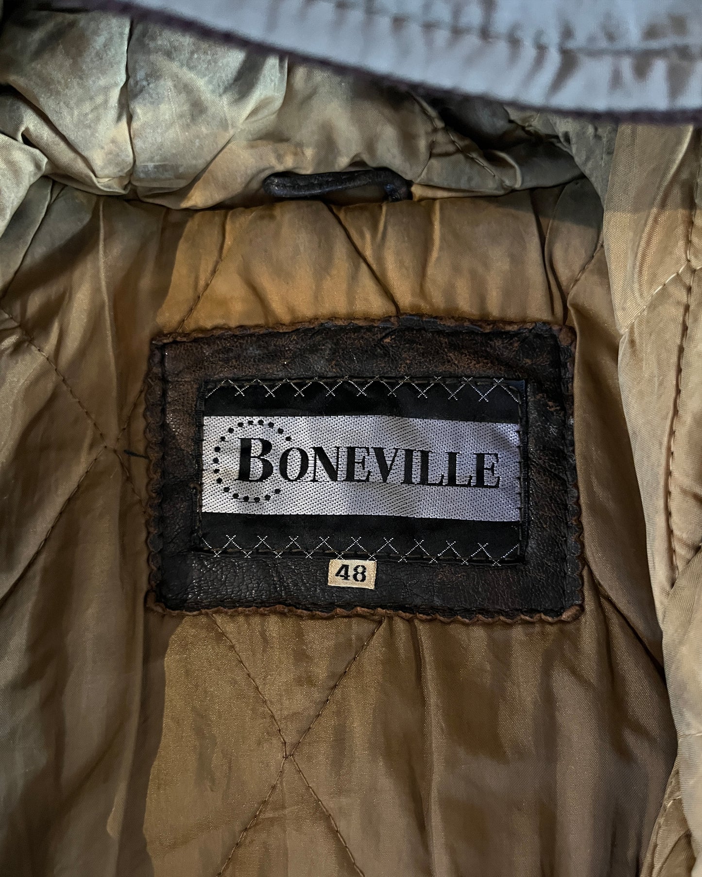 80'S BONEVILLE LEATHER BOMBER BY MASSIMO OSTI