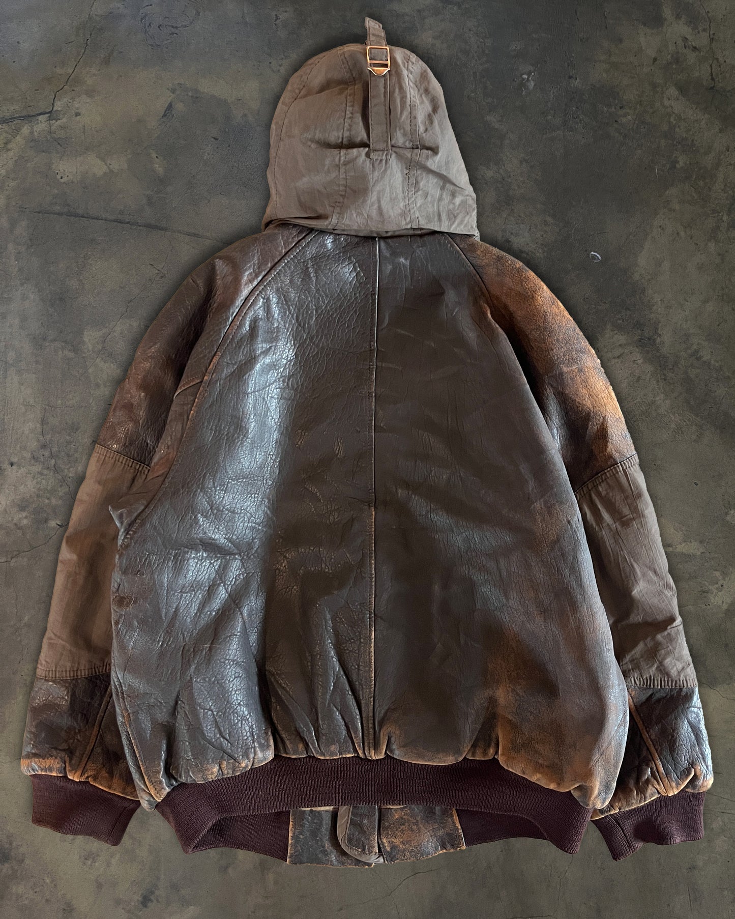 80'S BONEVILLE LEATHER BOMBER BY MASSIMO OSTI