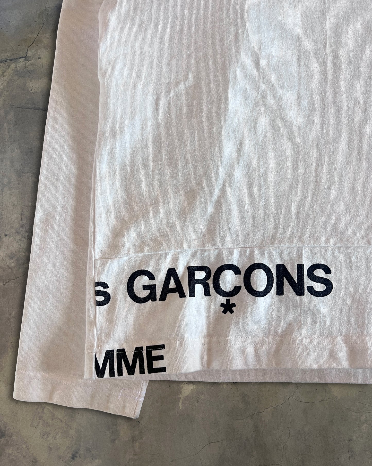 COMME DES GARCONS HOMME AD2001 SPLIT LOGO LONG SLEEVE