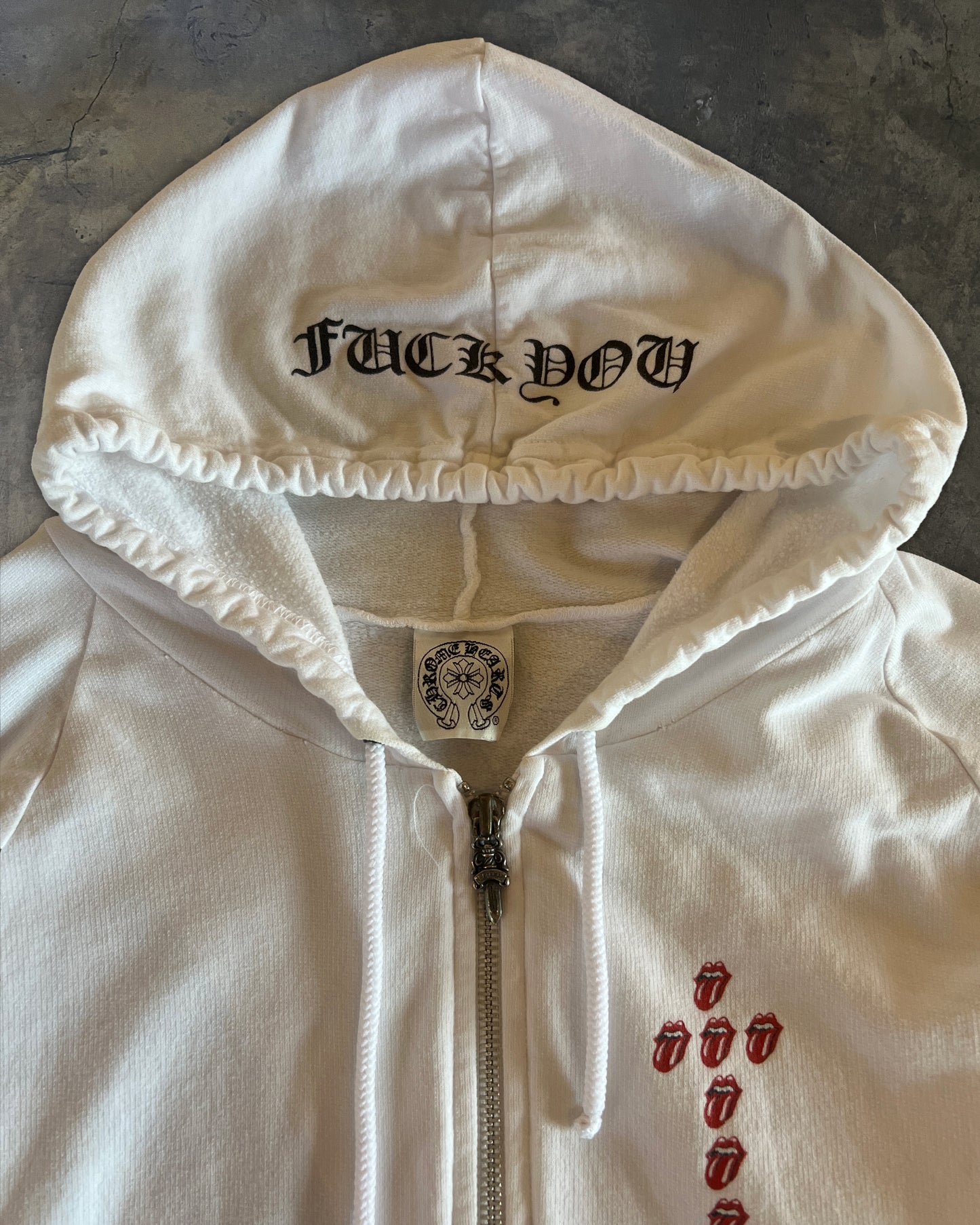 2002 VINTAGE CHROME HEARTS X THE ROLLING STONES ZIP UP HOODIE