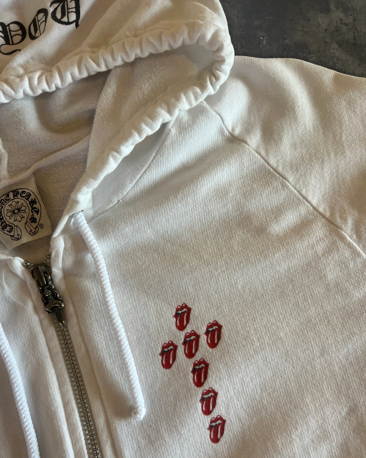 2002 VINTAGE CHROME HEARTS X THE ROLLING STONES ZIP UP HOODIE