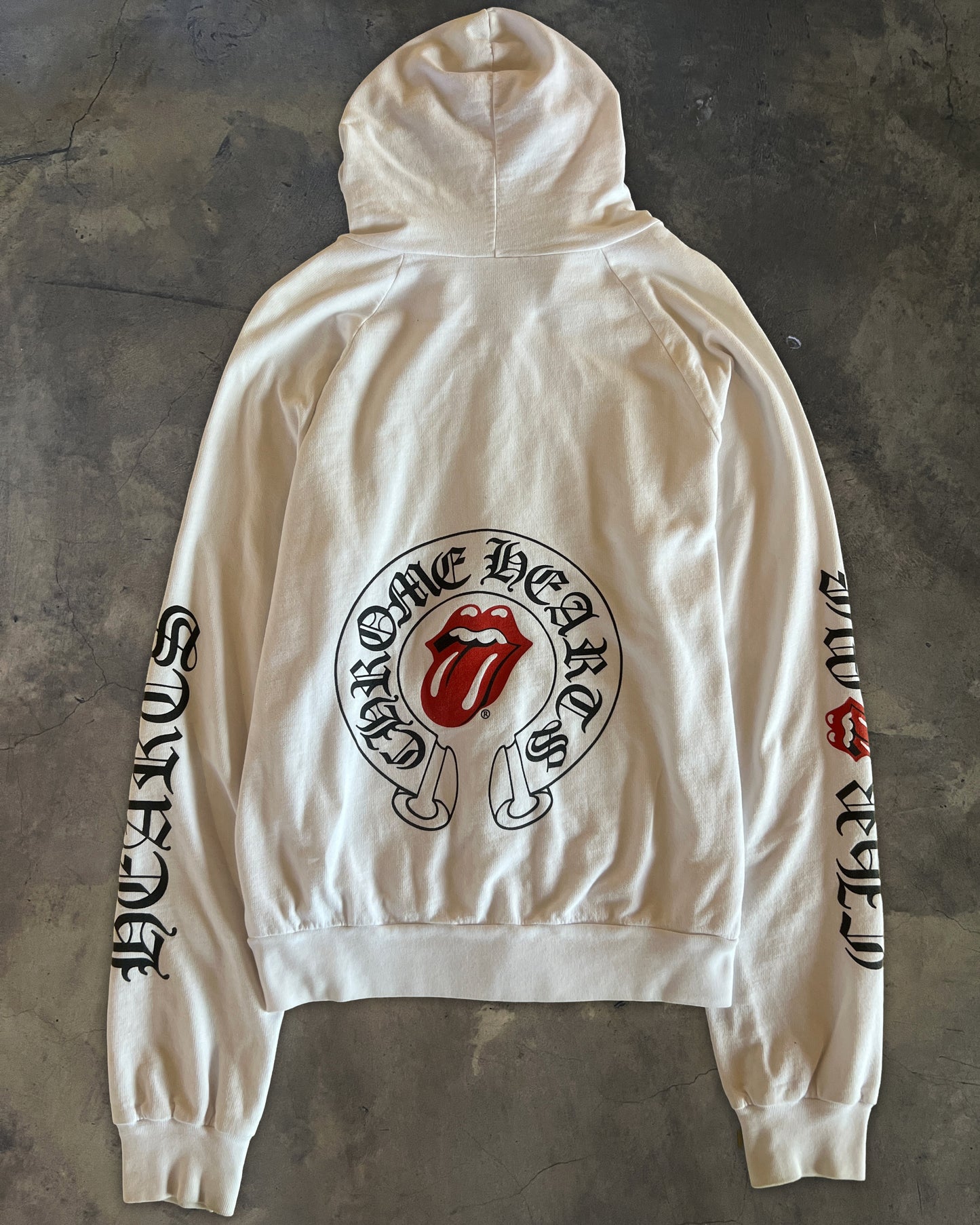 2002 VINTAGE CHROME HEARTS X THE ROLLING STONES ZIP UP HOODIE