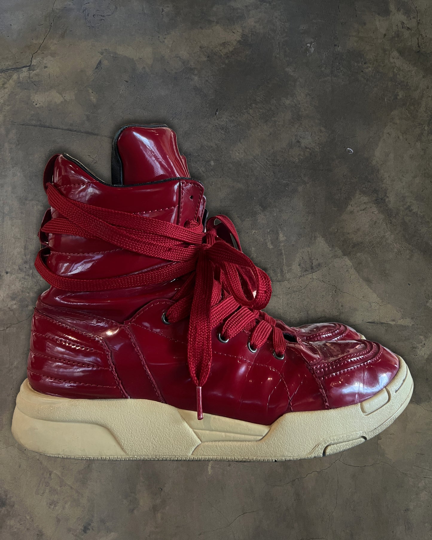 DIET BUTCHER SLIM SKIN PATENT LEATHER HIGH TOPS