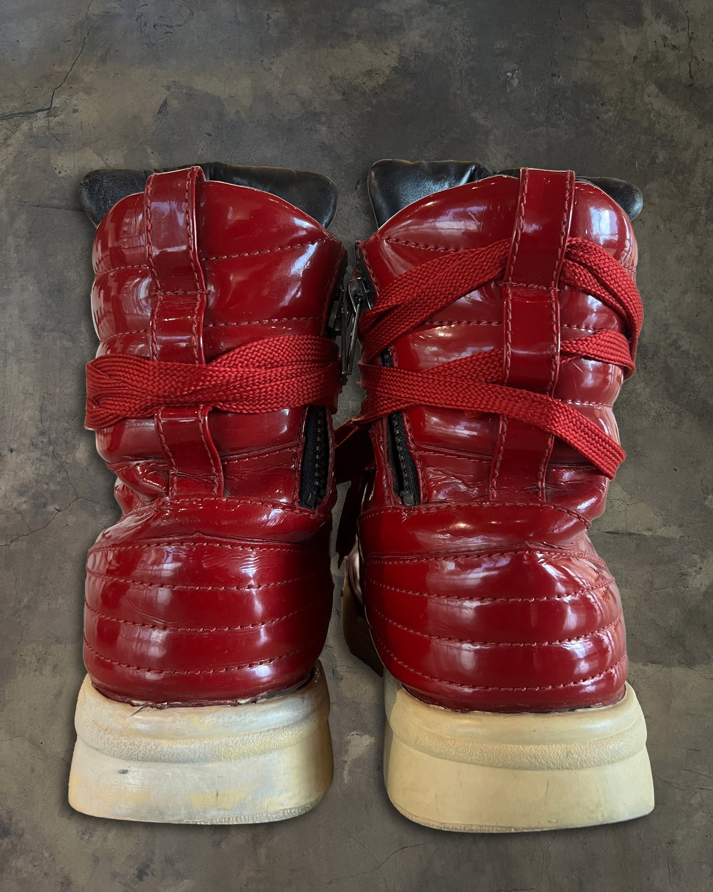 DIET BUTCHER SLIM SKIN PATENT LEATHER HIGH TOPS