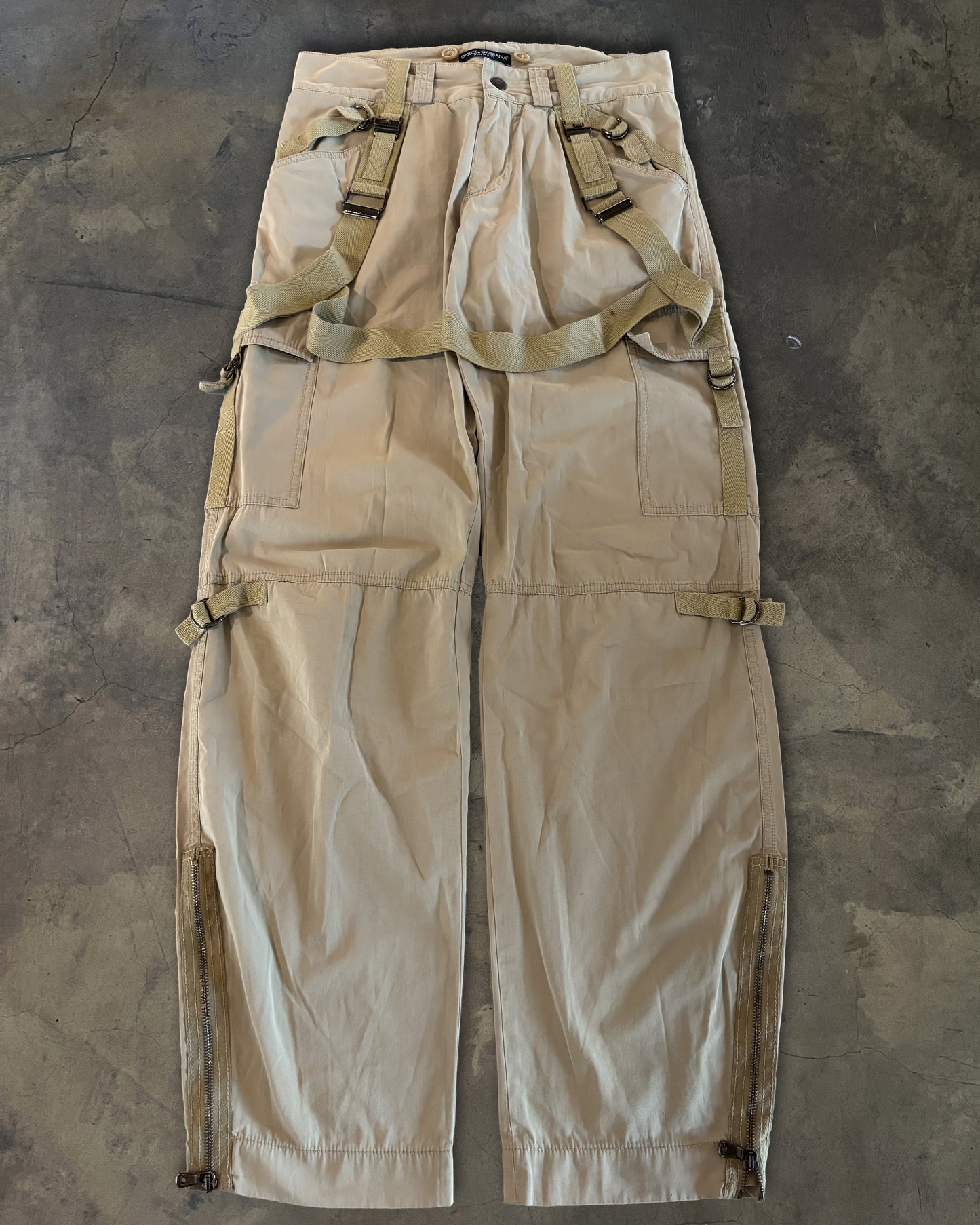 DOLCE GABBANA SS2004 PARACHUTE CARGO PANTS