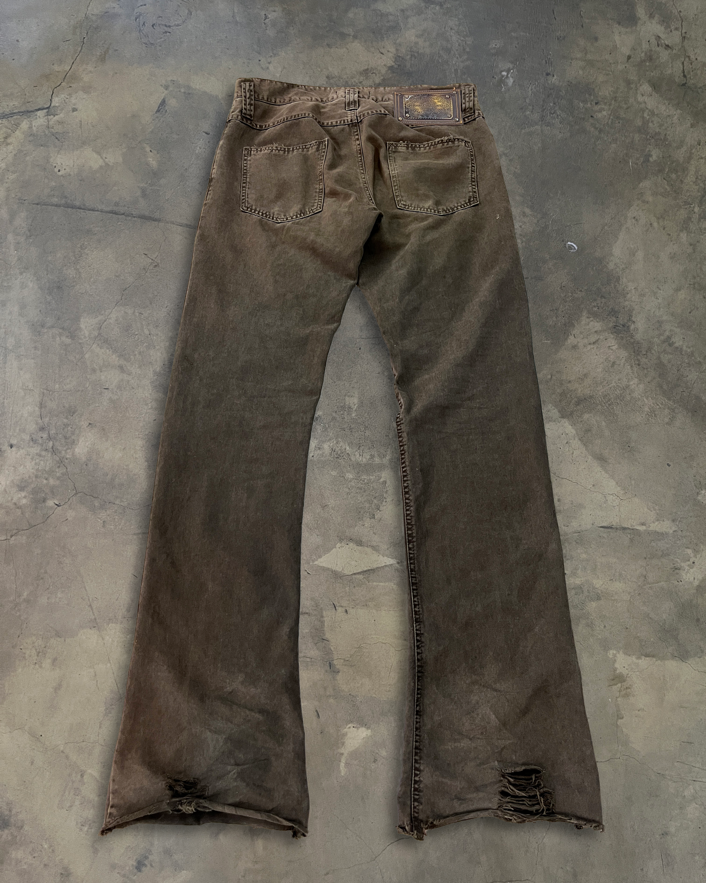 DOLCE GABBANA FLARED CRASH DENIM