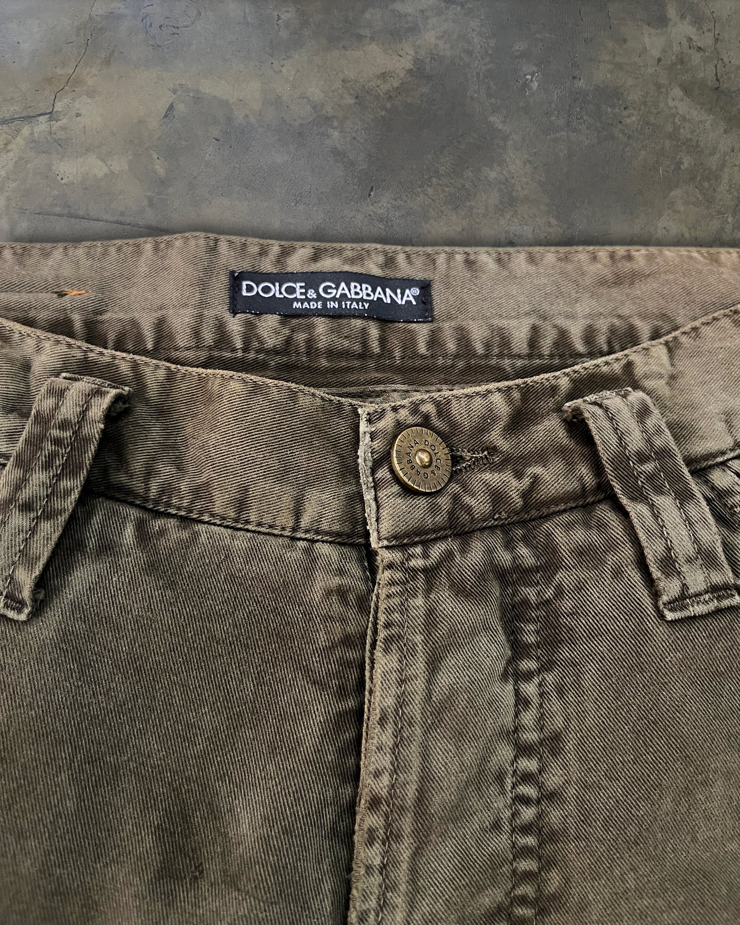 DOLCE GABBANA FLARED CRASH DENIM