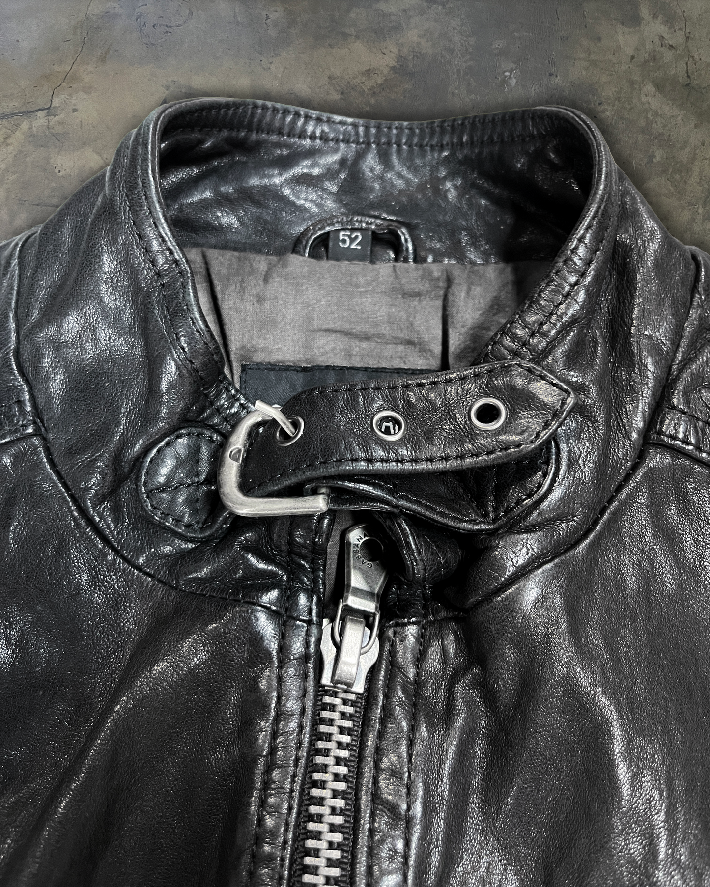 90's DOLCE GABBANA WRINKLED HAMMERED LAMB LEATHER JACKET