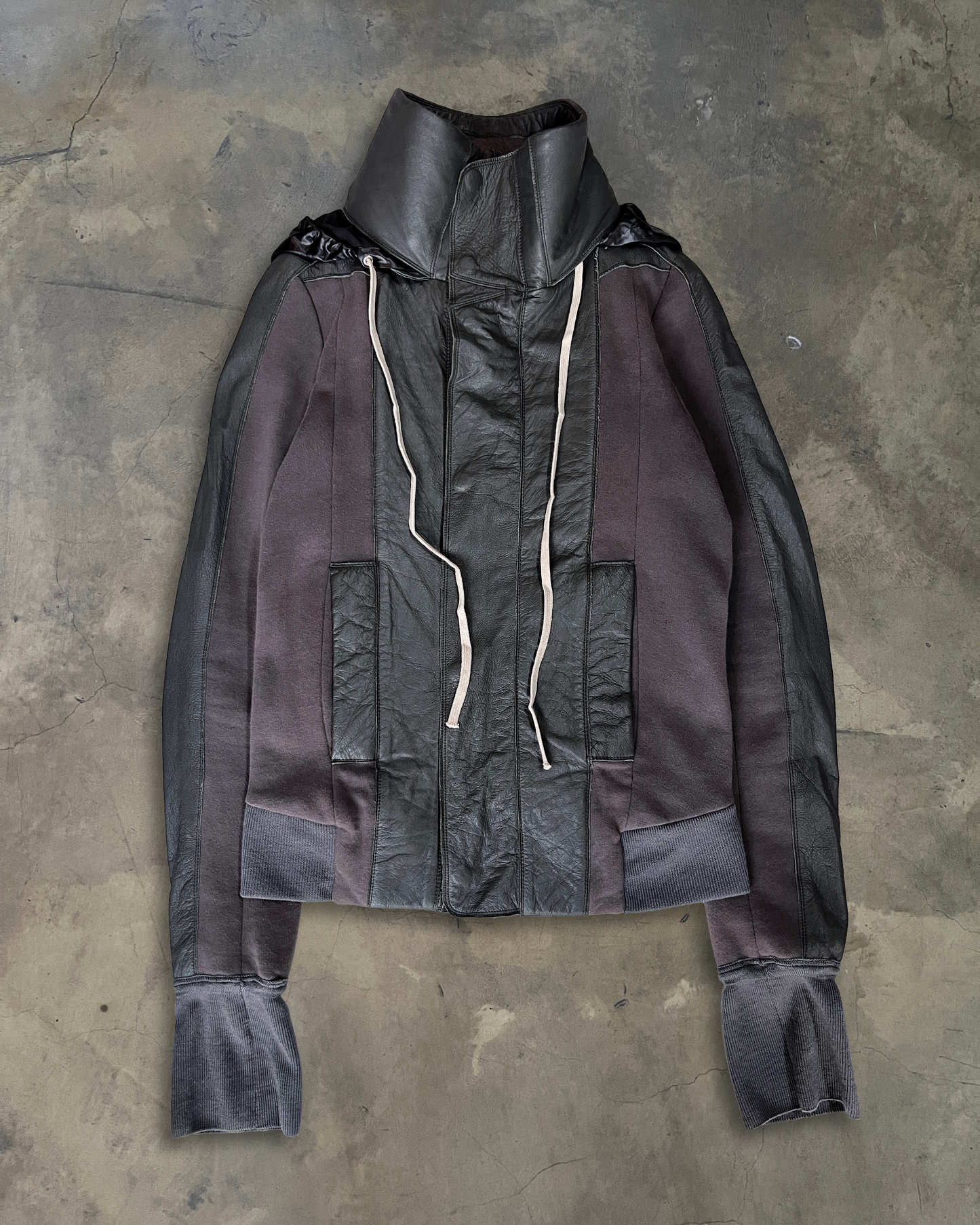RICK OWENS AW2006 “DUSTULATOR” LAMBSKIN PANELLED JACKET