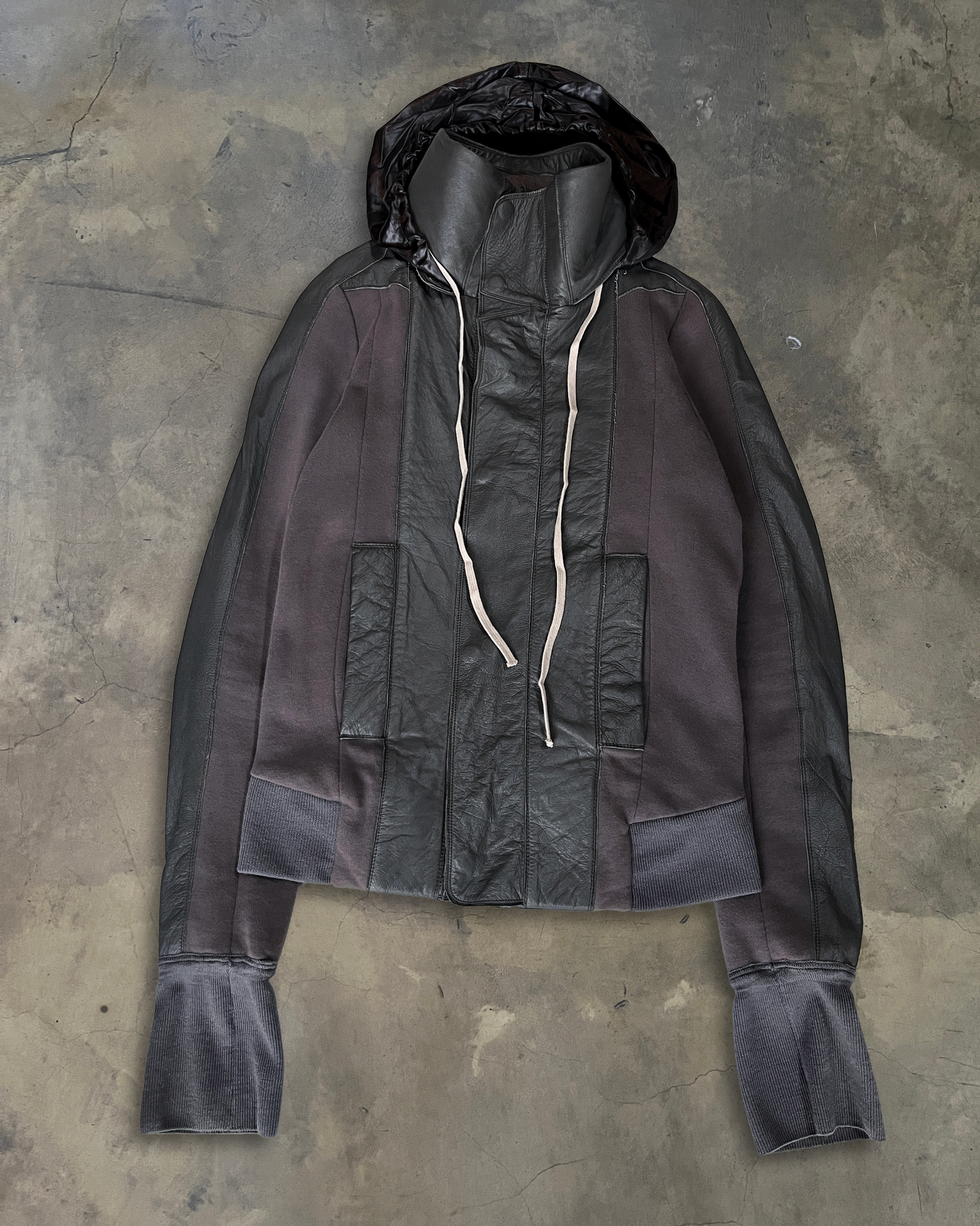 RICK OWENS AW2006 “DUSTULATOR” LAMBSKIN PANELLED JACKET