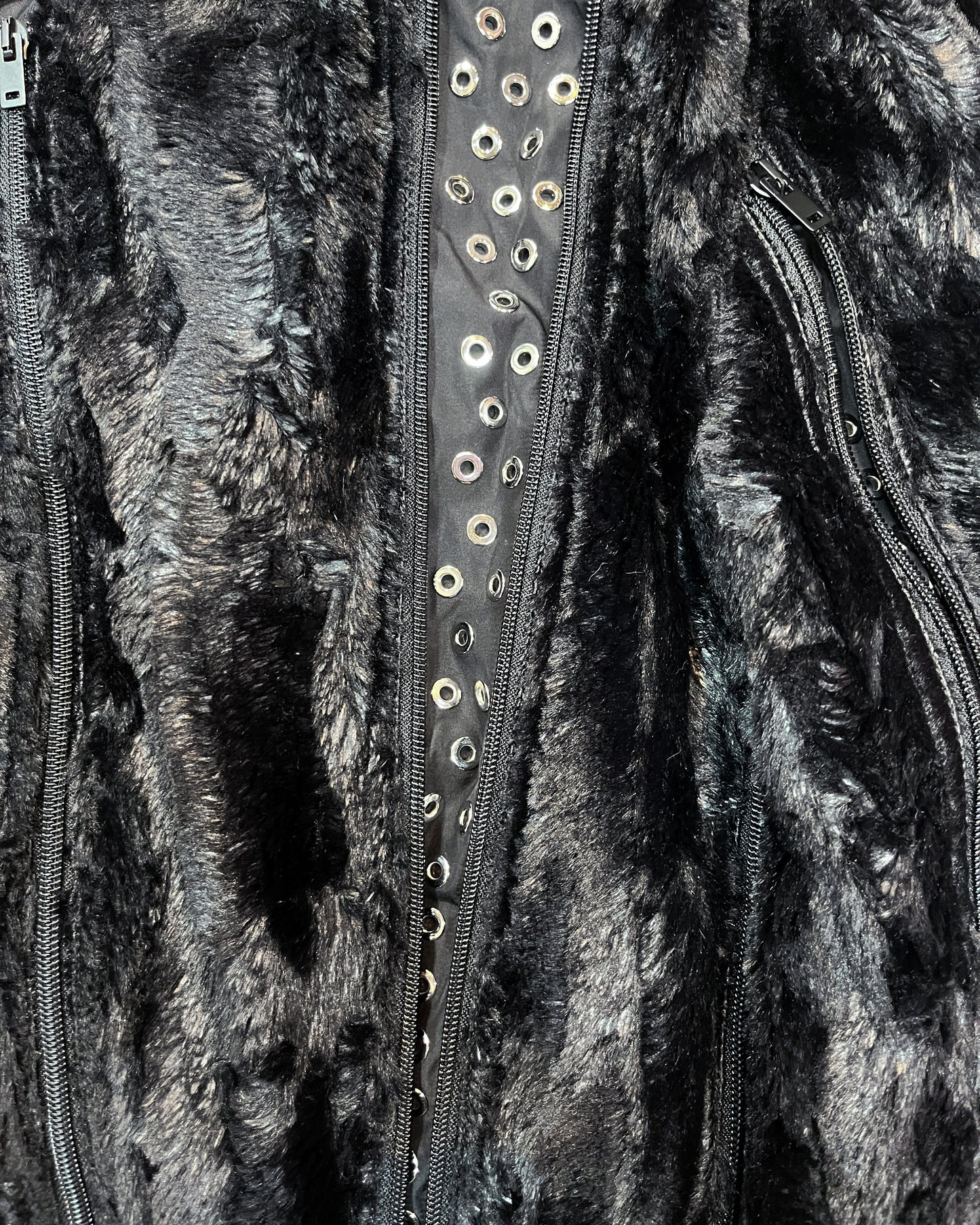 MAISON MARGIELA AW2016 FAUX FUR EYELET JACKET