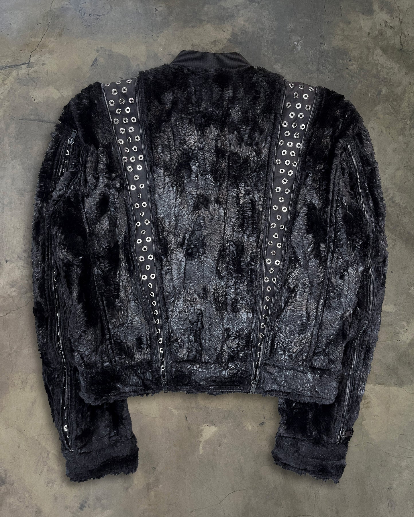 MAISON MARGIELA AW2016 FAUX FUR EYELET JACKET