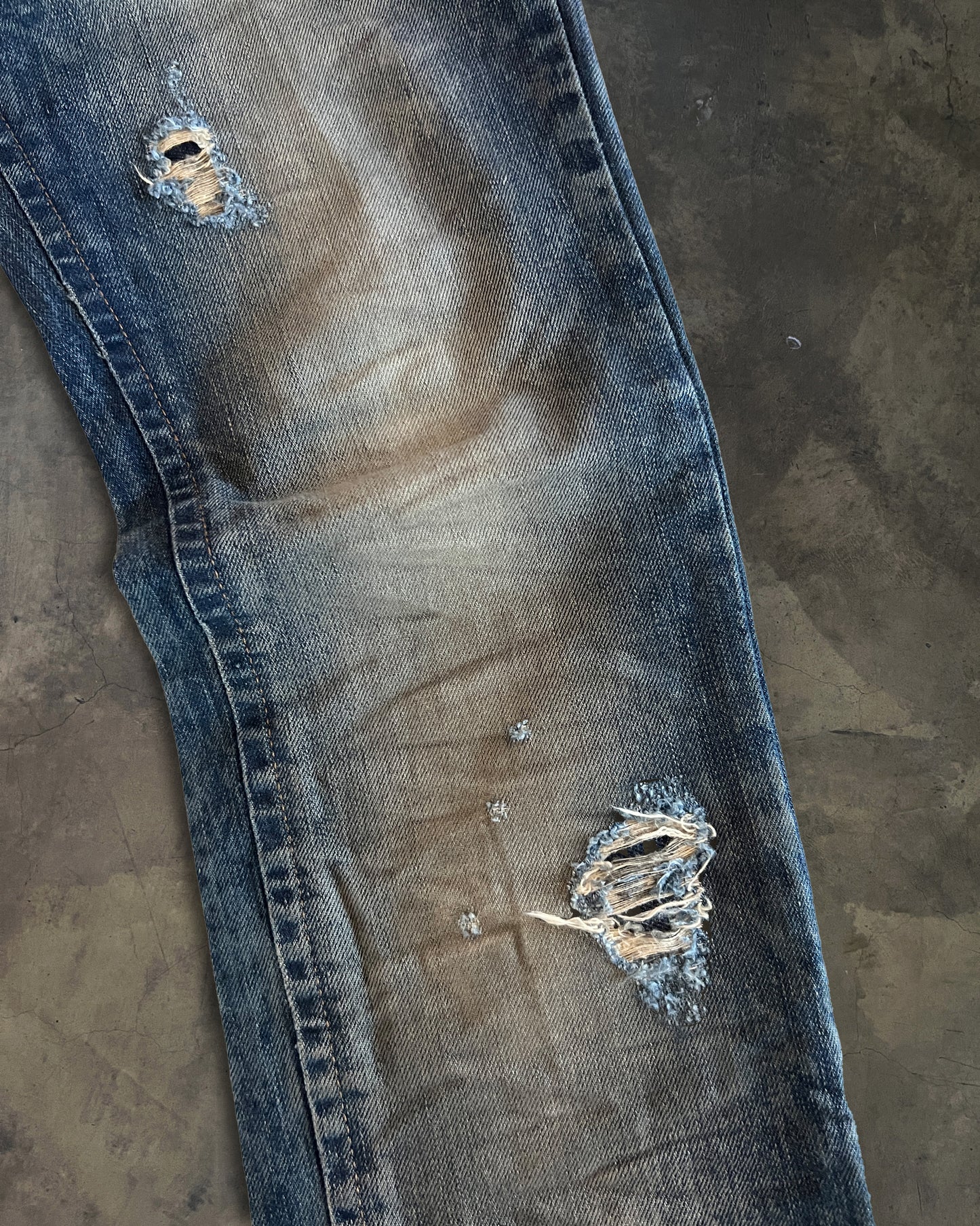 GALLIANO SKINNY WASHED DENIM