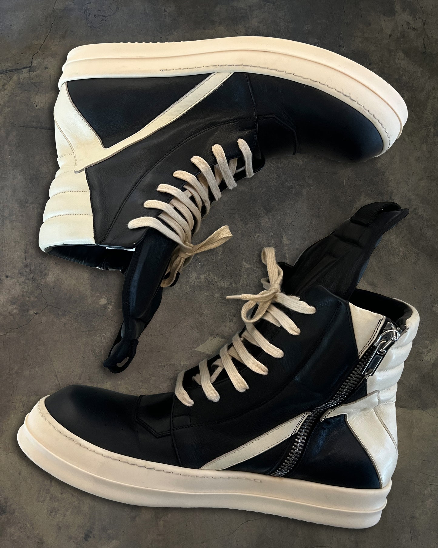 RICK OWENS FW2017 "GLITTER" GEOBASKETS