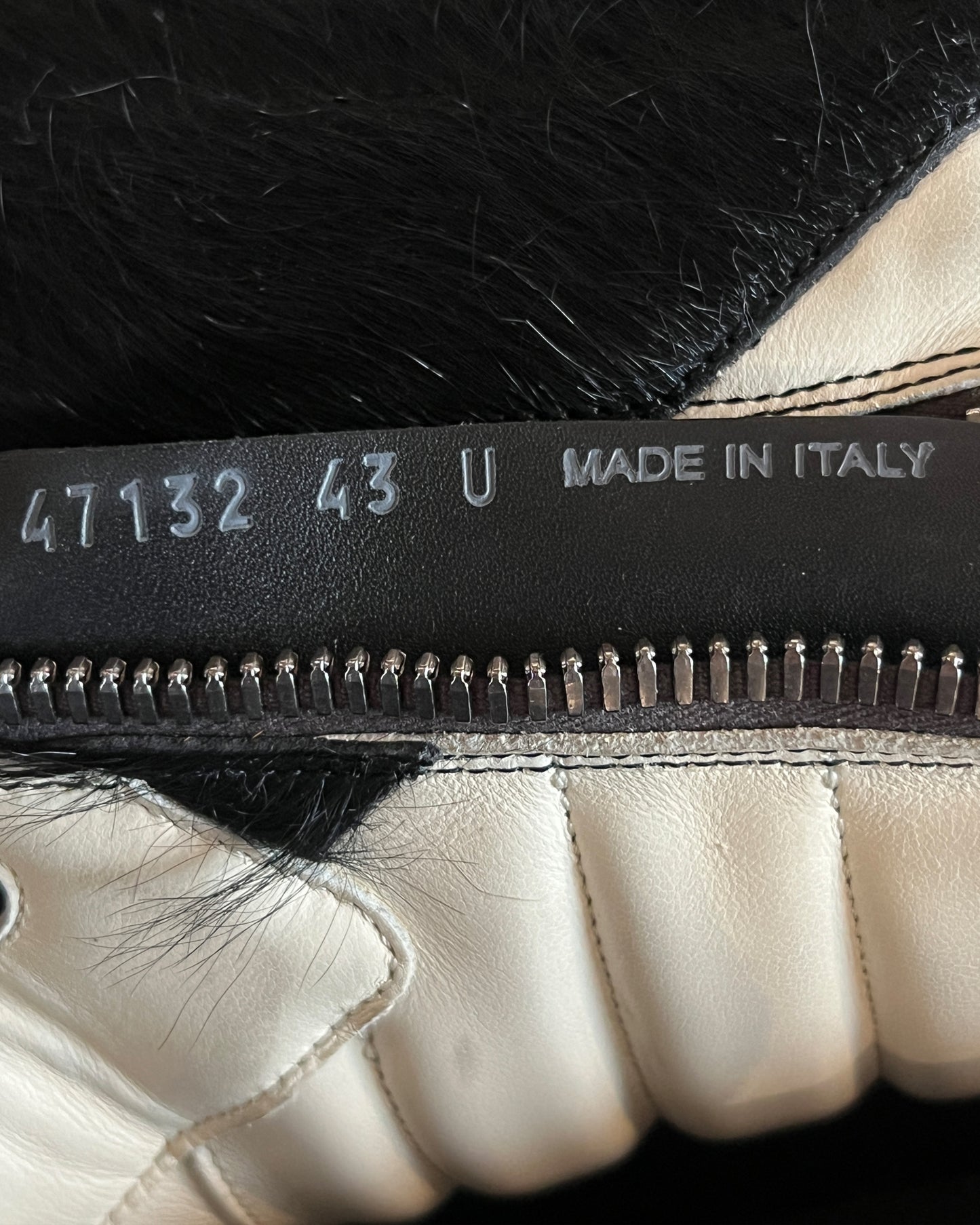 RICK OWENS FW2021 "GETHSEMANE" PONY HAIR GEOBASKETS