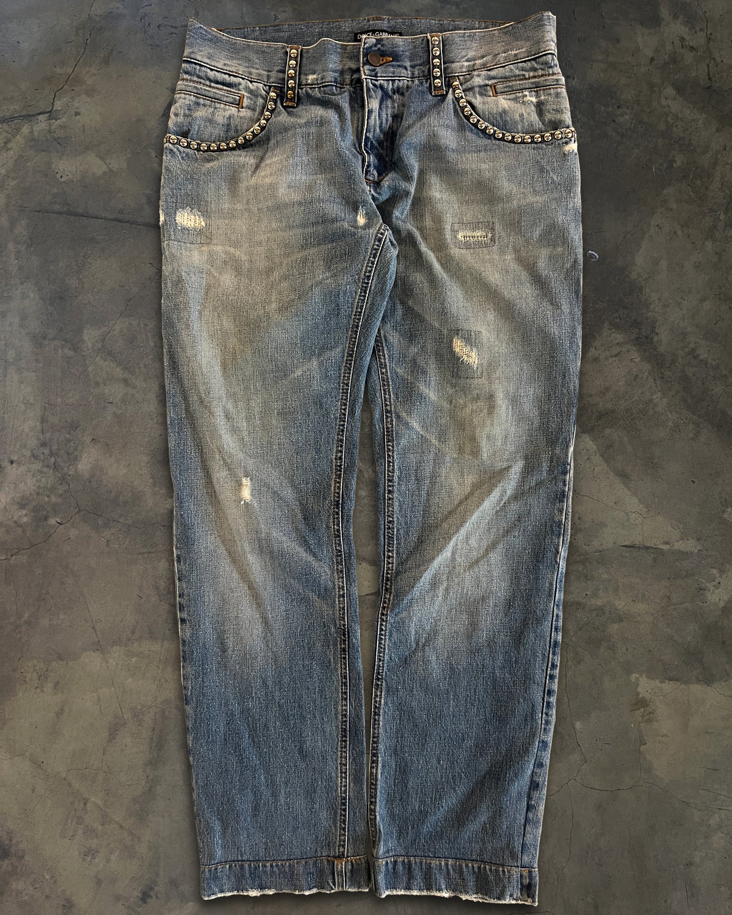 DOLCE GABBANA 2000'S STUDDED JEANS