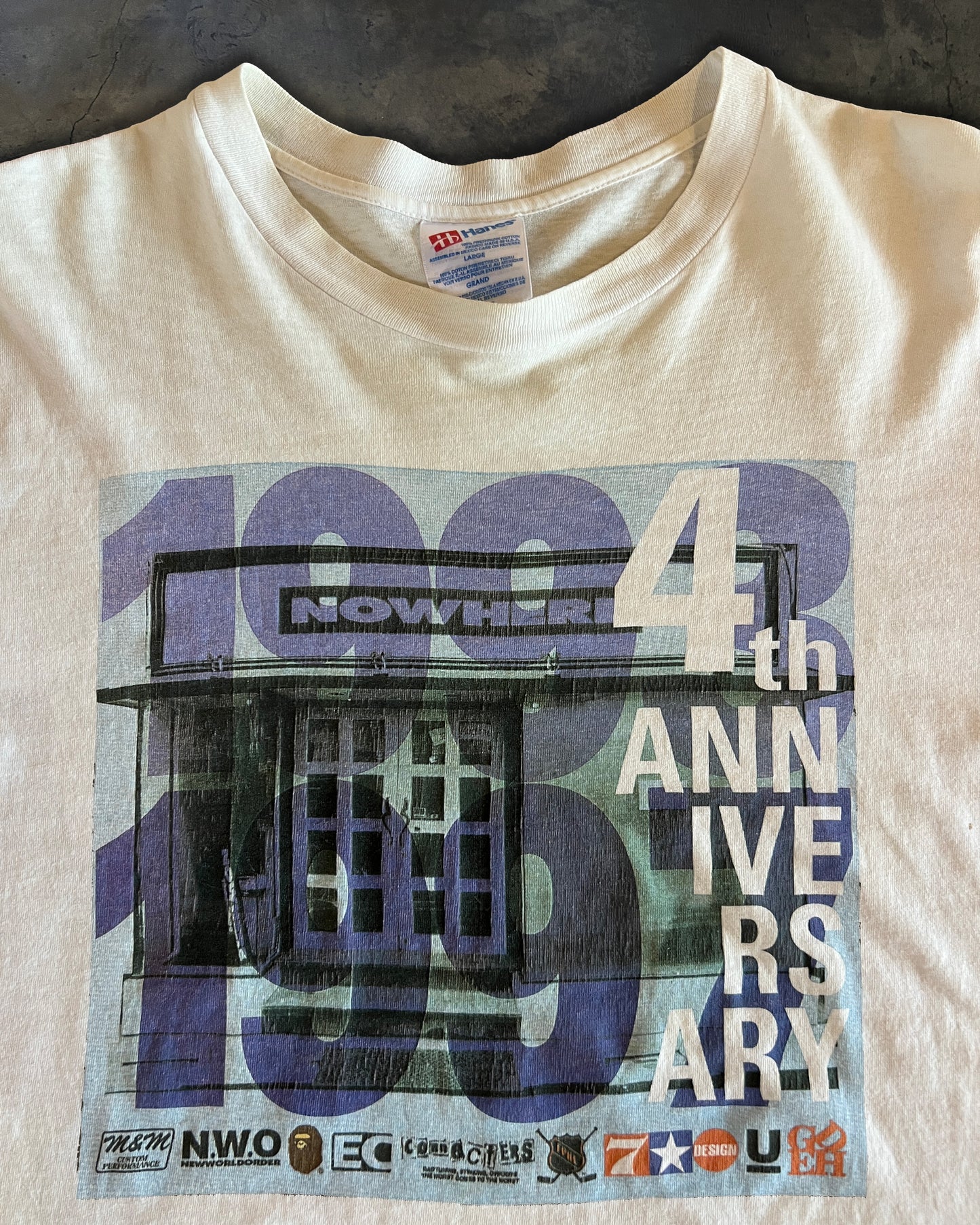 NOWHERE 1997 4TH YEAR ANNIVERSARY TEE