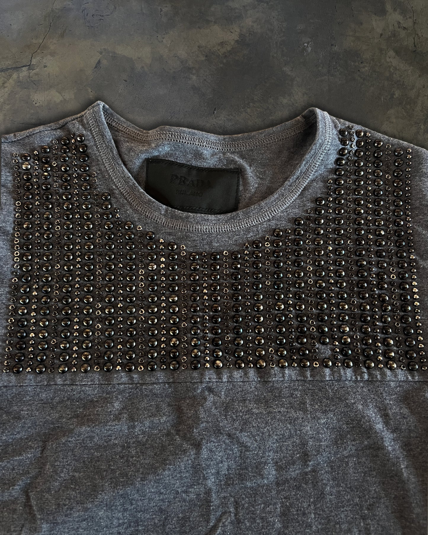PRADA RUNWAY AW2009 EMBELLISHED T SHIRT