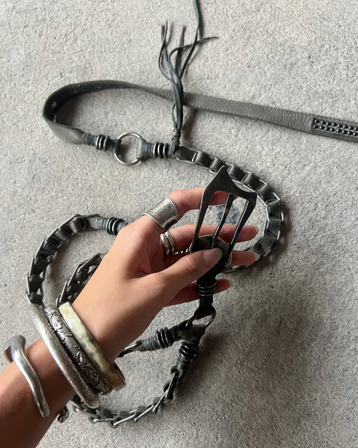 KMRii 2004 STUDDED TASSLE BELT