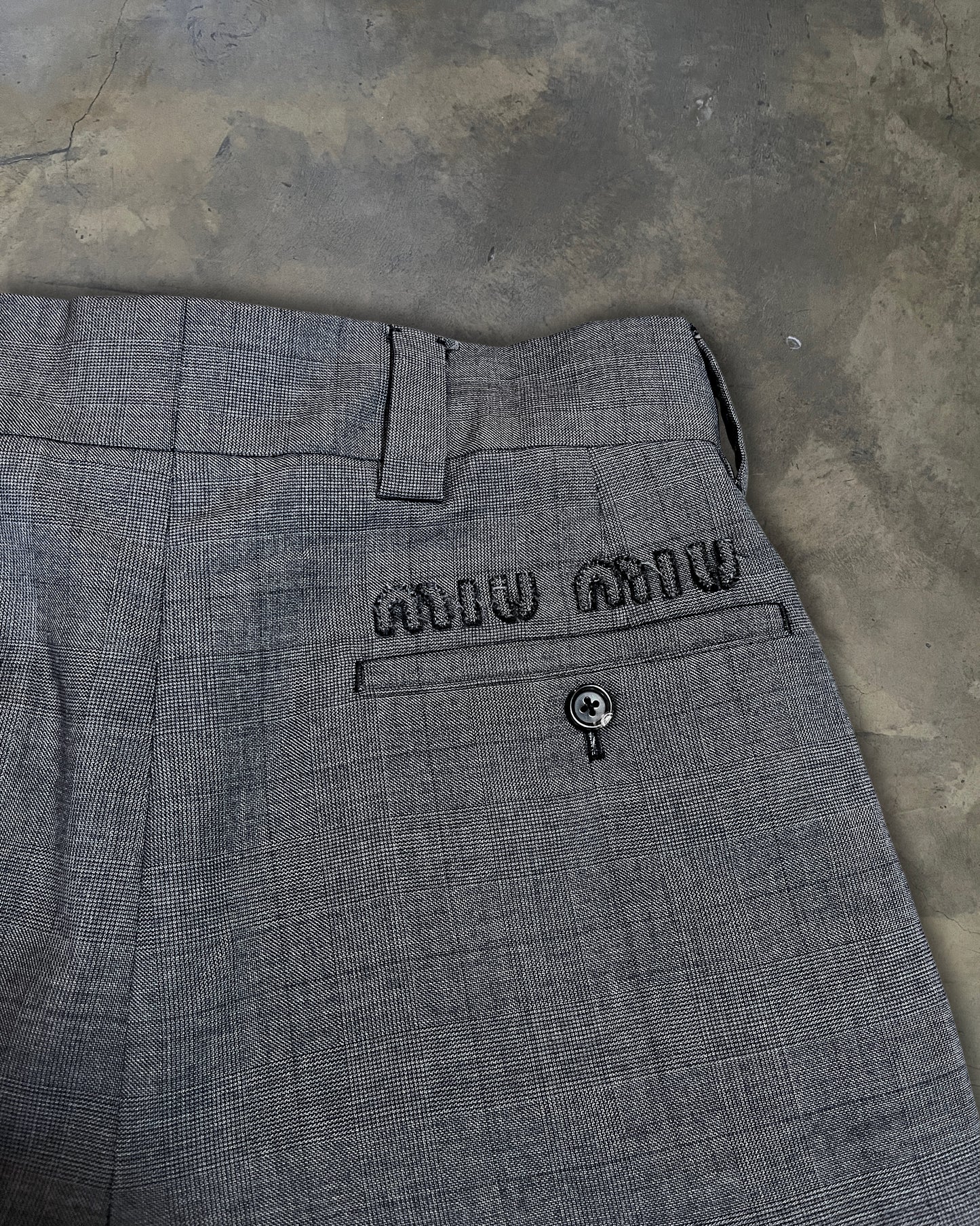 MIU MIU PRINCE OF WALES BERMUDA SHORTS