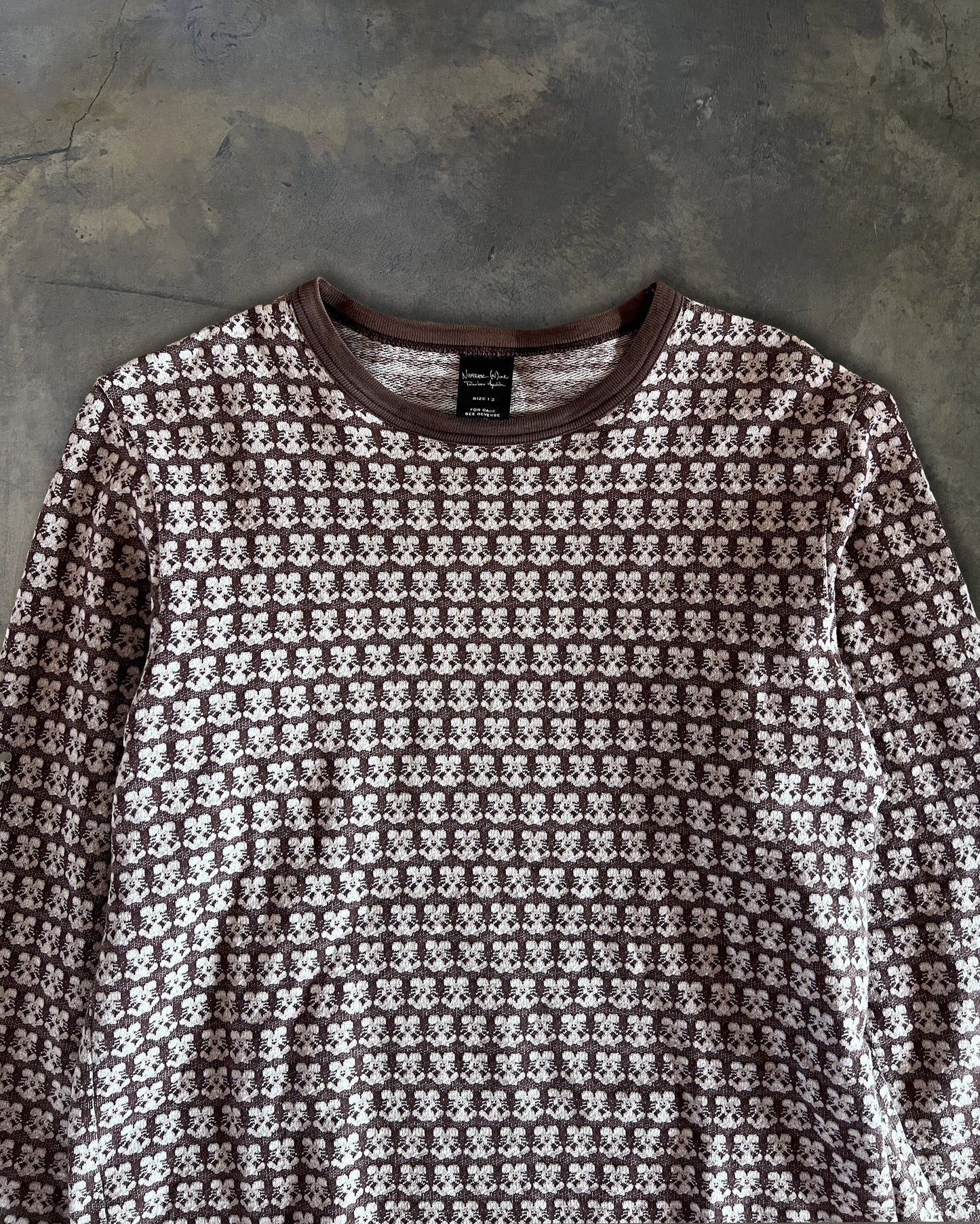 NUMBER (N)INE JACQUARD WEAVE MOUSE LONGSLEEVE