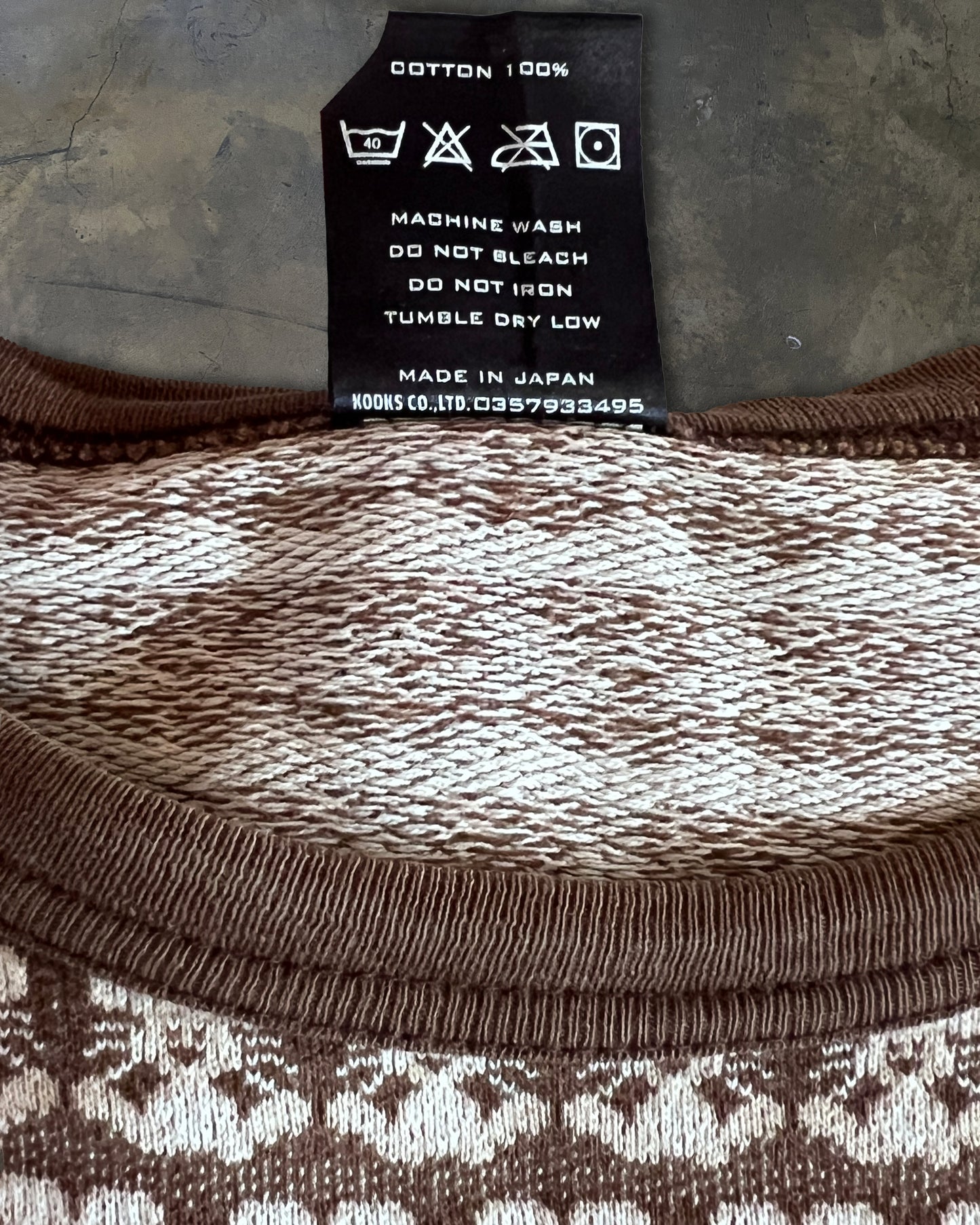 NUMBER (N)INE JACQUARD WEAVE MOUSE LONGSLEEVE