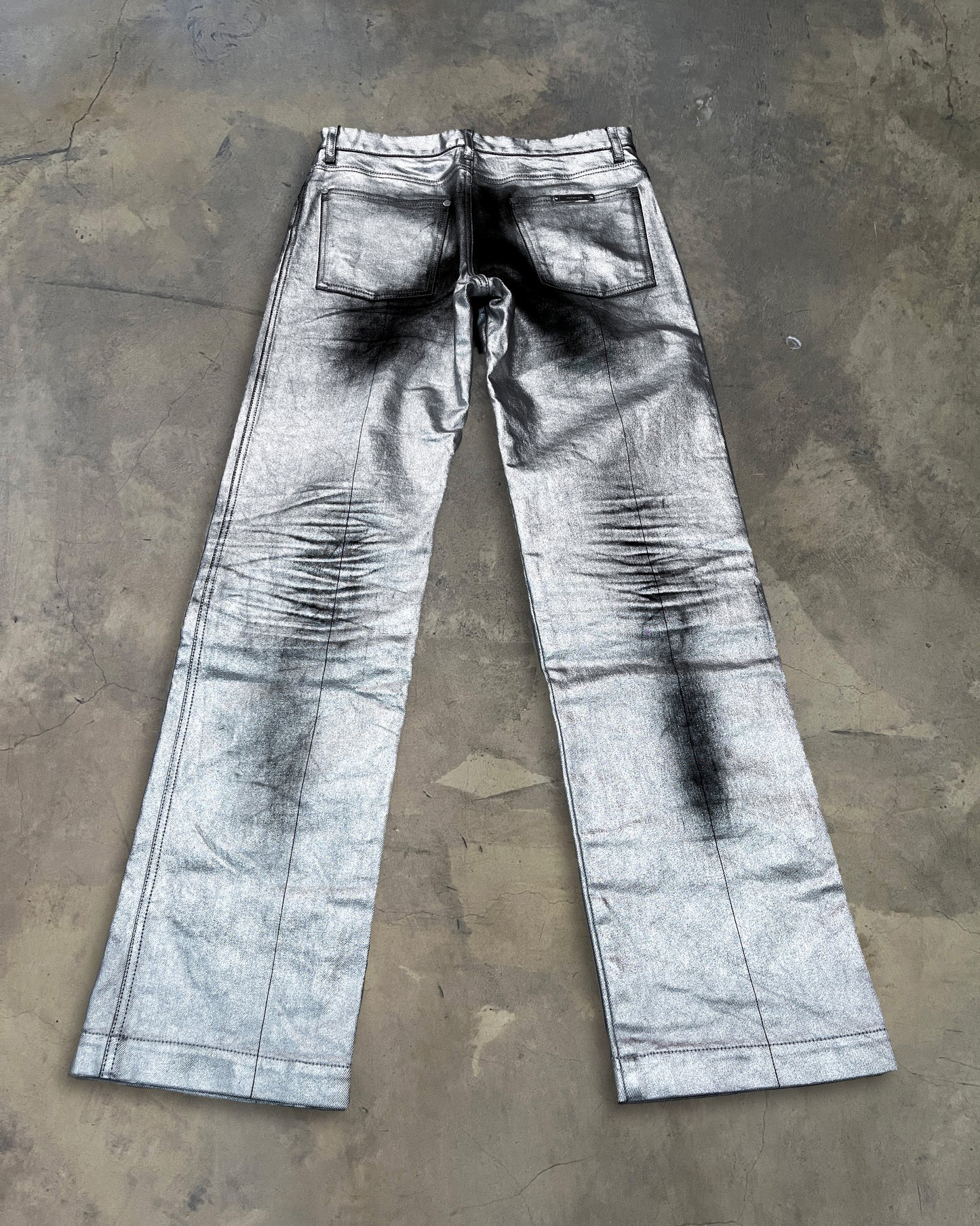 PETER DO PAINTED STRAIGHT EDGE STRAIGHT LEG JEANS