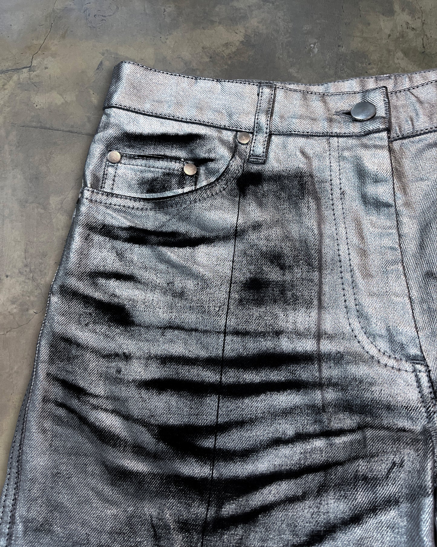 PETER DO PAINTED STRAIGHT EDGE STRAIGHT LEG JEANS