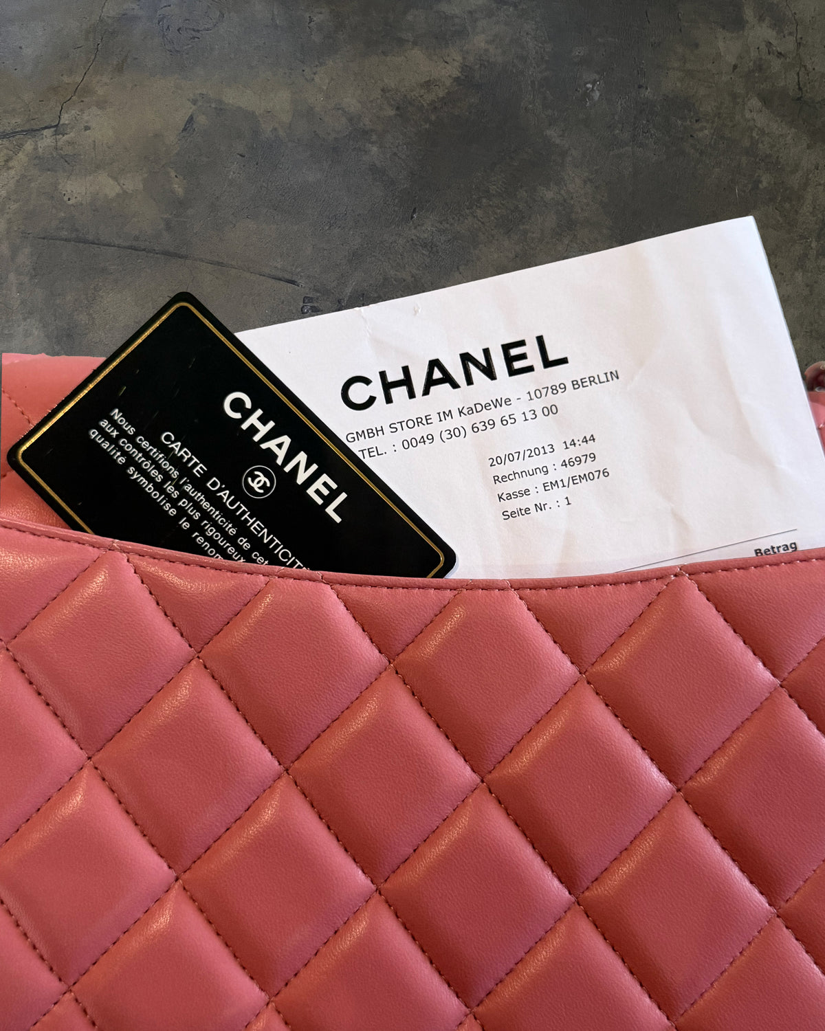 CHANEL 2013 PINK QUILTED JUMBO LAMBSKIN DOUBLE FLAP