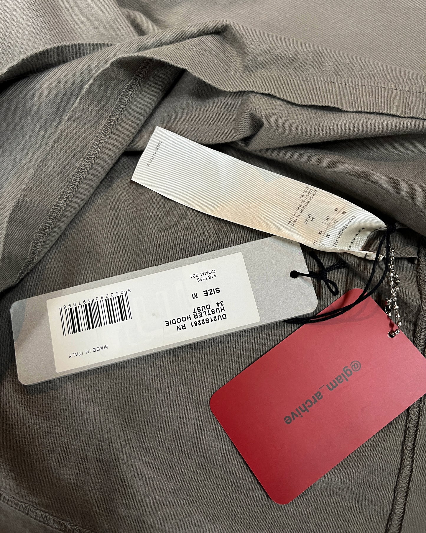 RICK OWENS SS2021 DRKSHDW HUSTLER HOODIE.