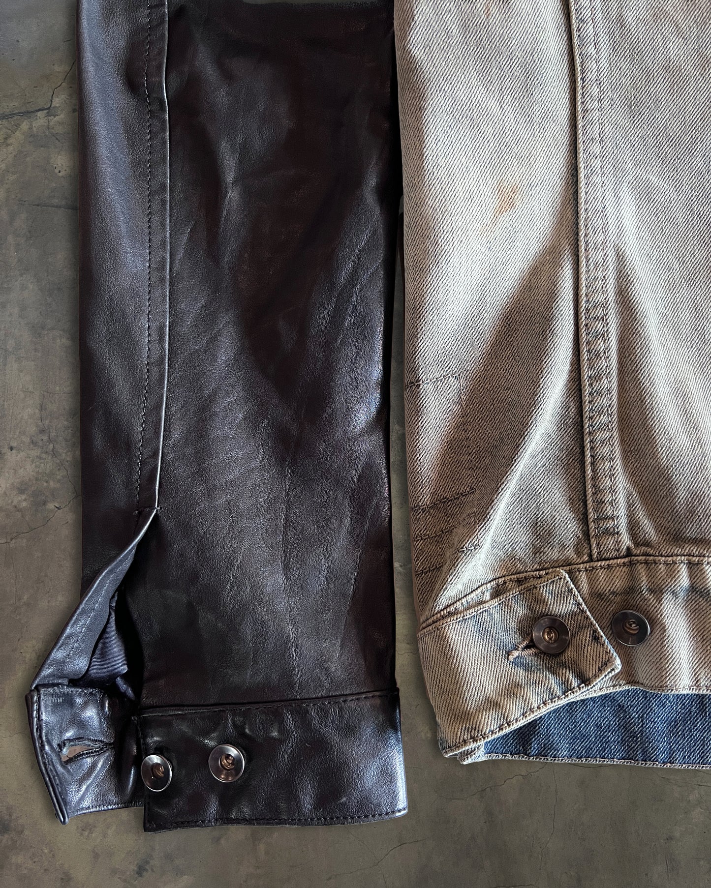 RICK OWENS DRKSHDW SS2012 "NASKA" MINERAL LEATHER TRUCKER JACKET