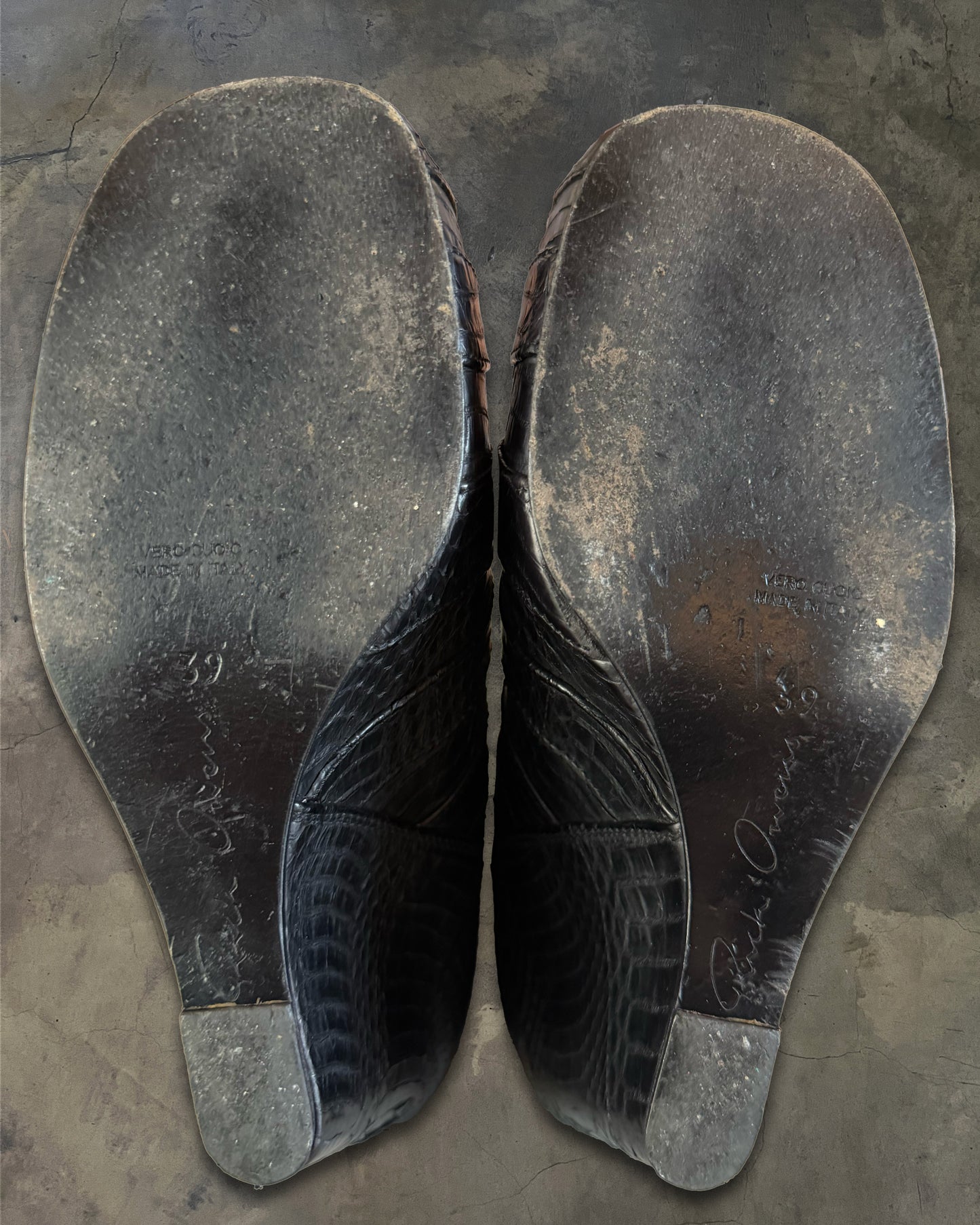 RICK OWENS PYTHON MUMMY WEDGES