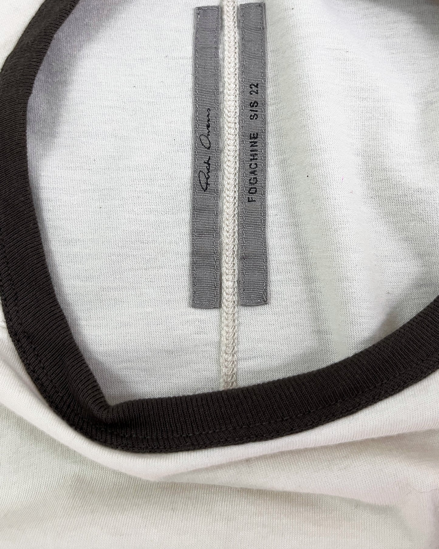 RICK OWENS SS2022 "FOGACHINE" RINGER T SHIRT