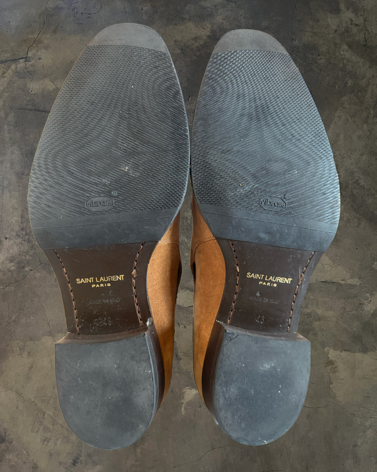 SAINT LAURENT FW2015 SUEDE STRAP JODHPUR BOOTS