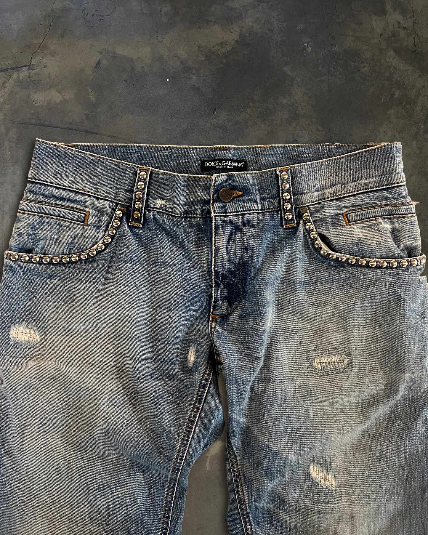 DOLCE GABBANA 2000'S STUDDED JEANS