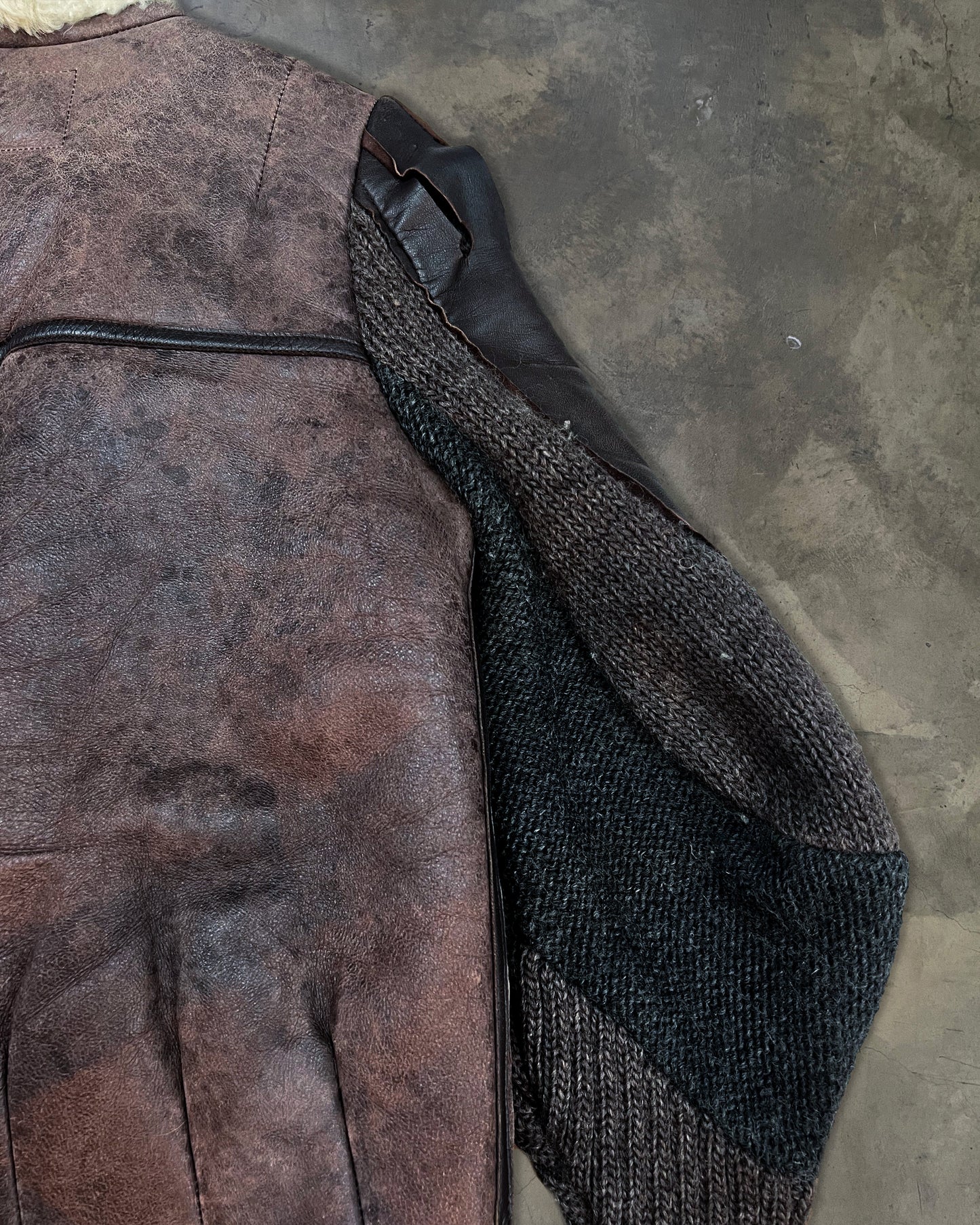UNDERCOVER AW2005 "ARTS AND CRAFTS" SHEARLING MOUTON BOMBER