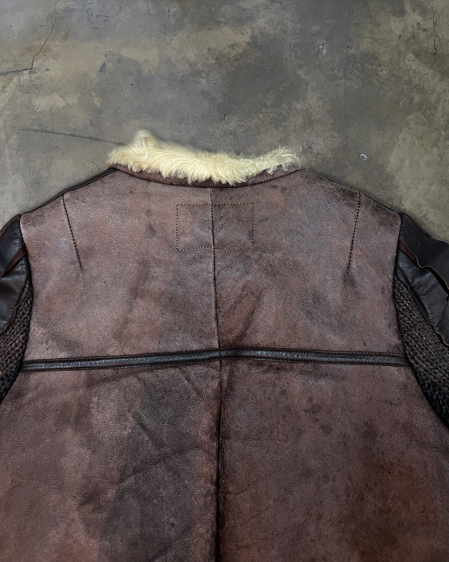 UNDERCOVER AW2005 "ARTS AND CRAFTS" SHEARLING MOUTON BOMBER