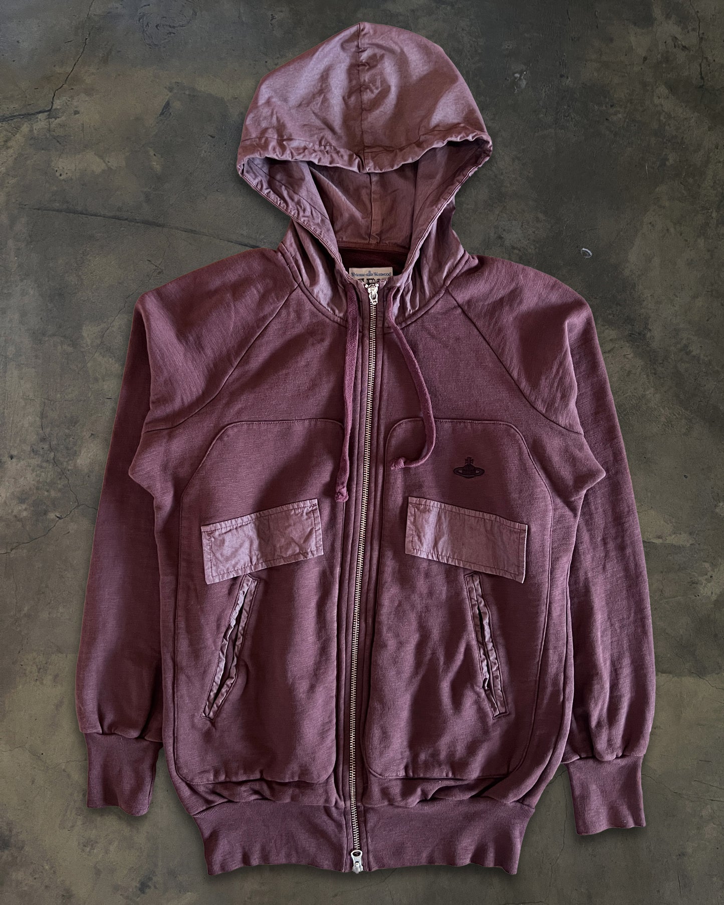 VINTAGE VIVIENNE WESTWOOD RAGLAN ORB ZIP UP HOODIE